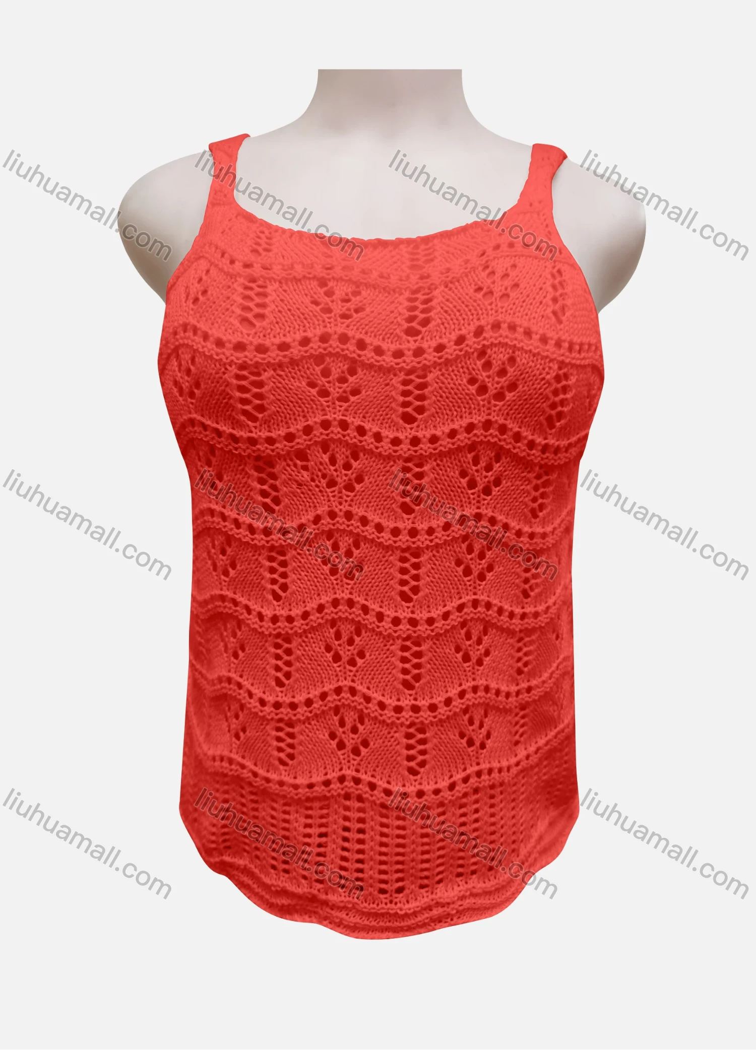 Wholesale Women's Vacation Hollow Out Crochet Sleeveless Cover Up Tank Top 3044# - Liuhuamall