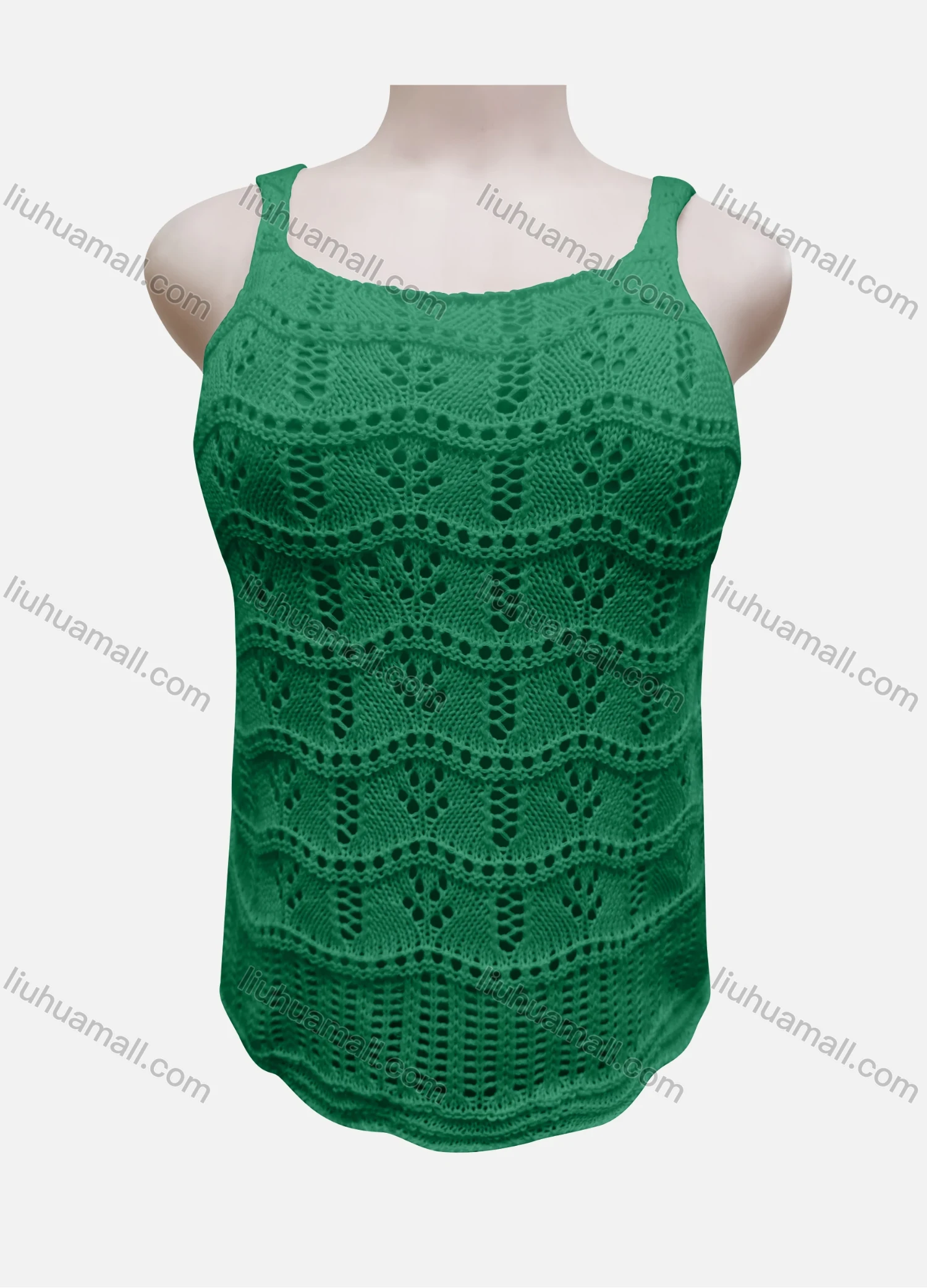Wholesale Women's Vacation Hollow Out Crochet Sleeveless Cover Up Tank Top 3044# - Liuhuamall