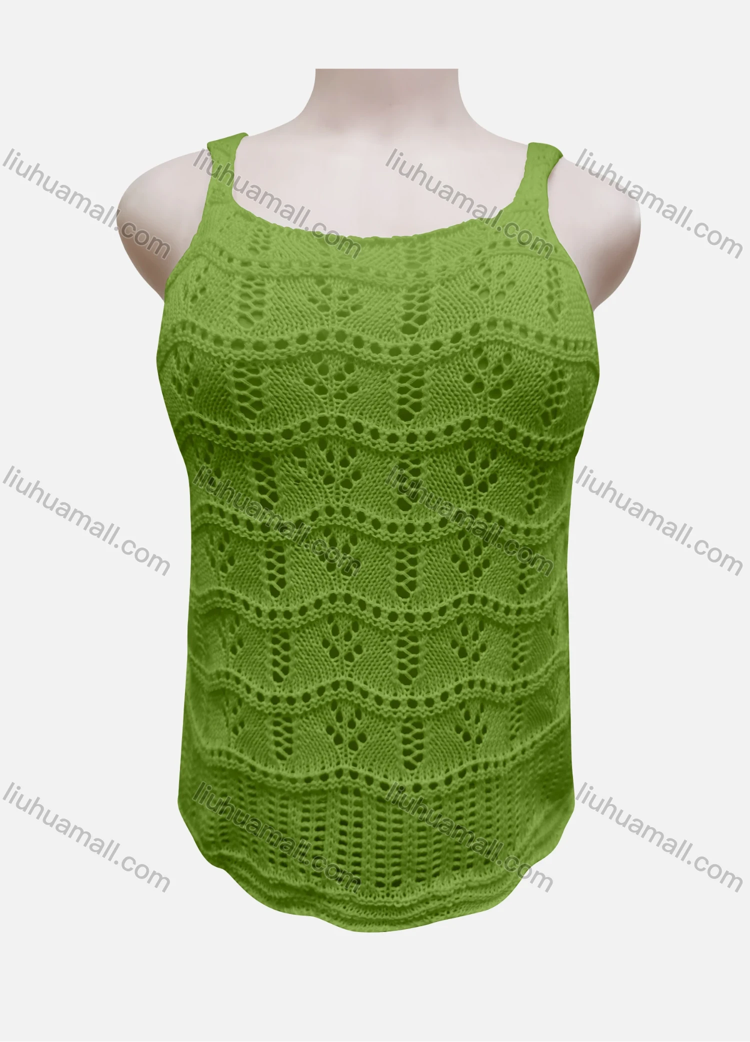 Wholesale Women's Vacation Hollow Out Crochet Sleeveless Cover Up Tank Top 3044# - Liuhuamall