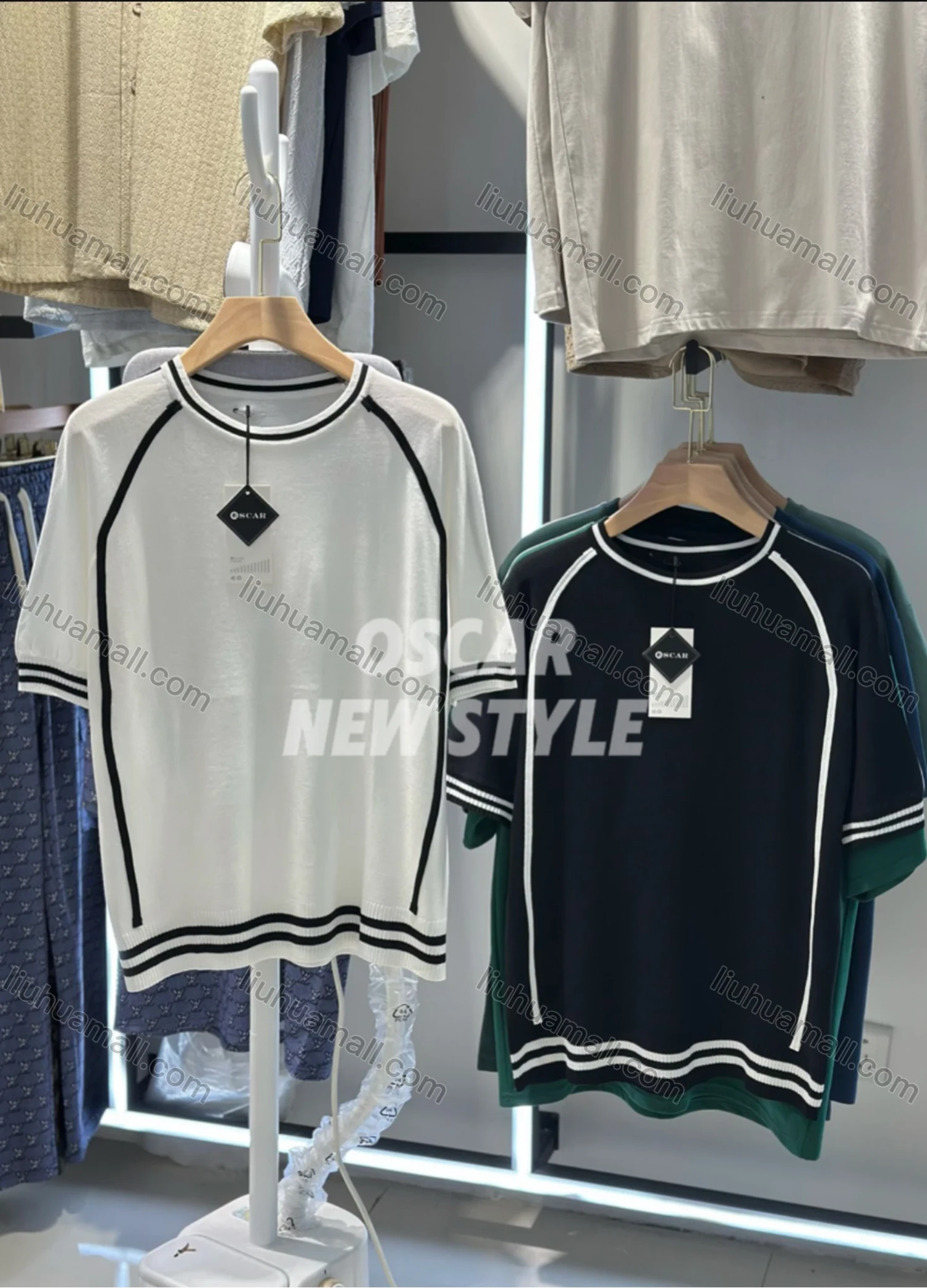 Wholesale Men's Athletic Fit T-Shirt - Modern Short-Sleeve Design with Contrast Piping 6201# - Liuhuamall