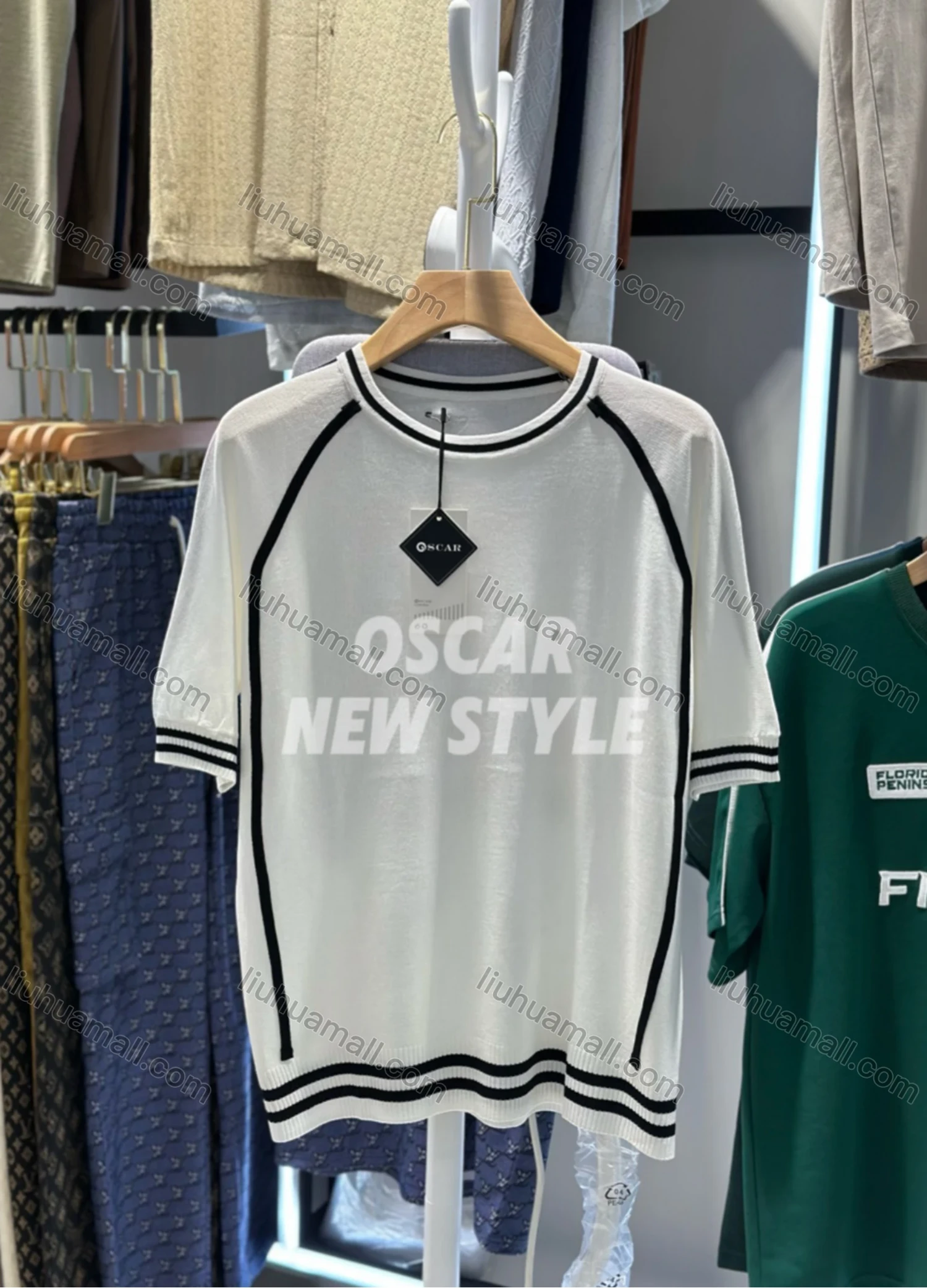 Wholesale Men's Athletic Fit T-Shirt - Modern Short-Sleeve Design with Contrast Piping 6201# - Liuhuamall