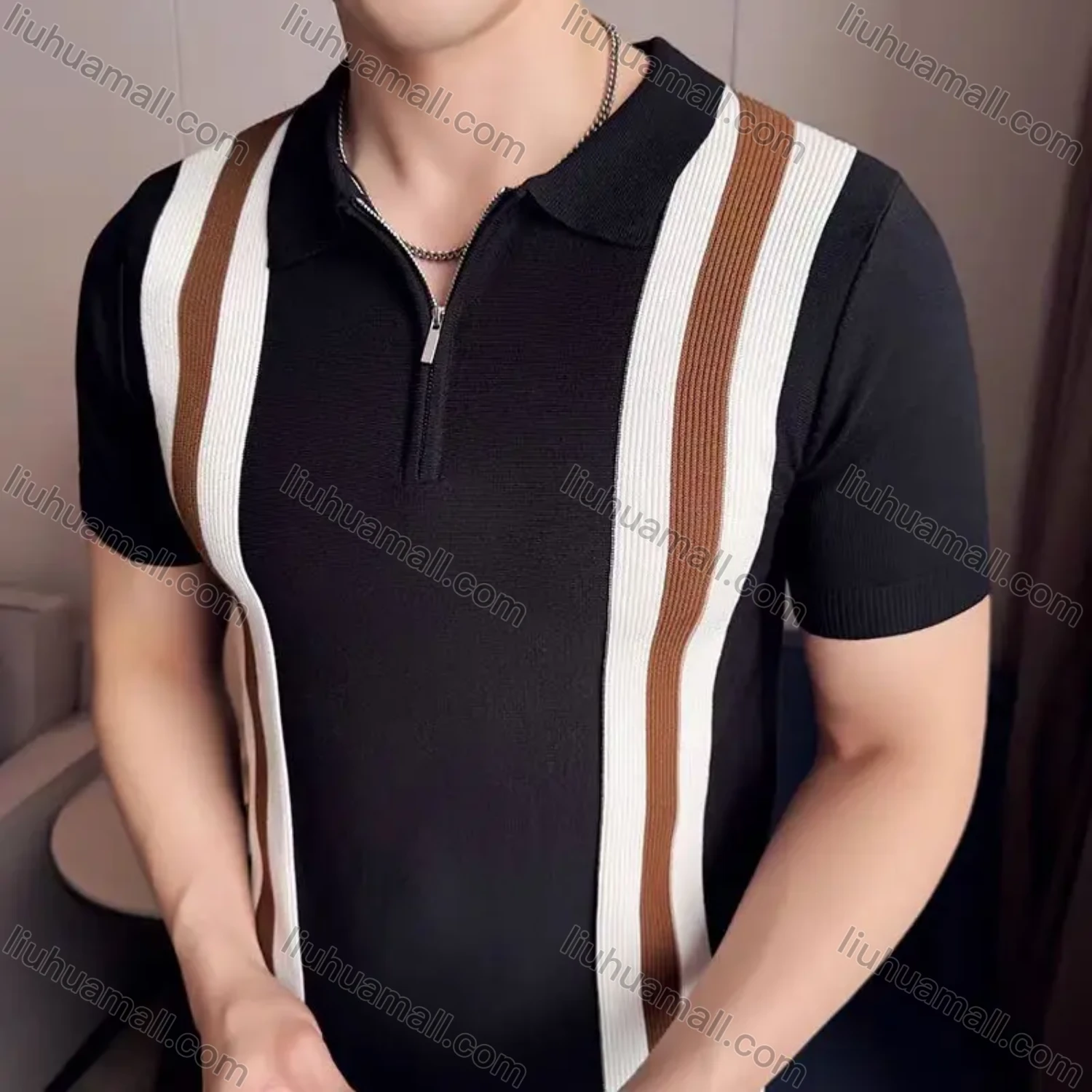 Wholesale Oscar factory business men's cropped polo shirt is comfortable and breathable. - Liuhuamall