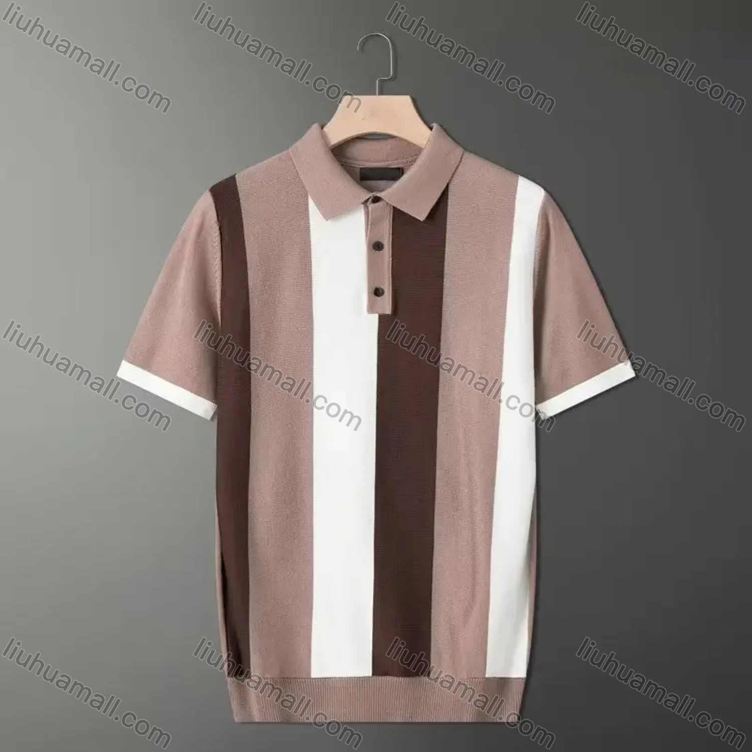 Wholesale Oscar Factory Casual men's lapel polo shirt, comfortable and breathable, contrasting design style - Liuhuamall