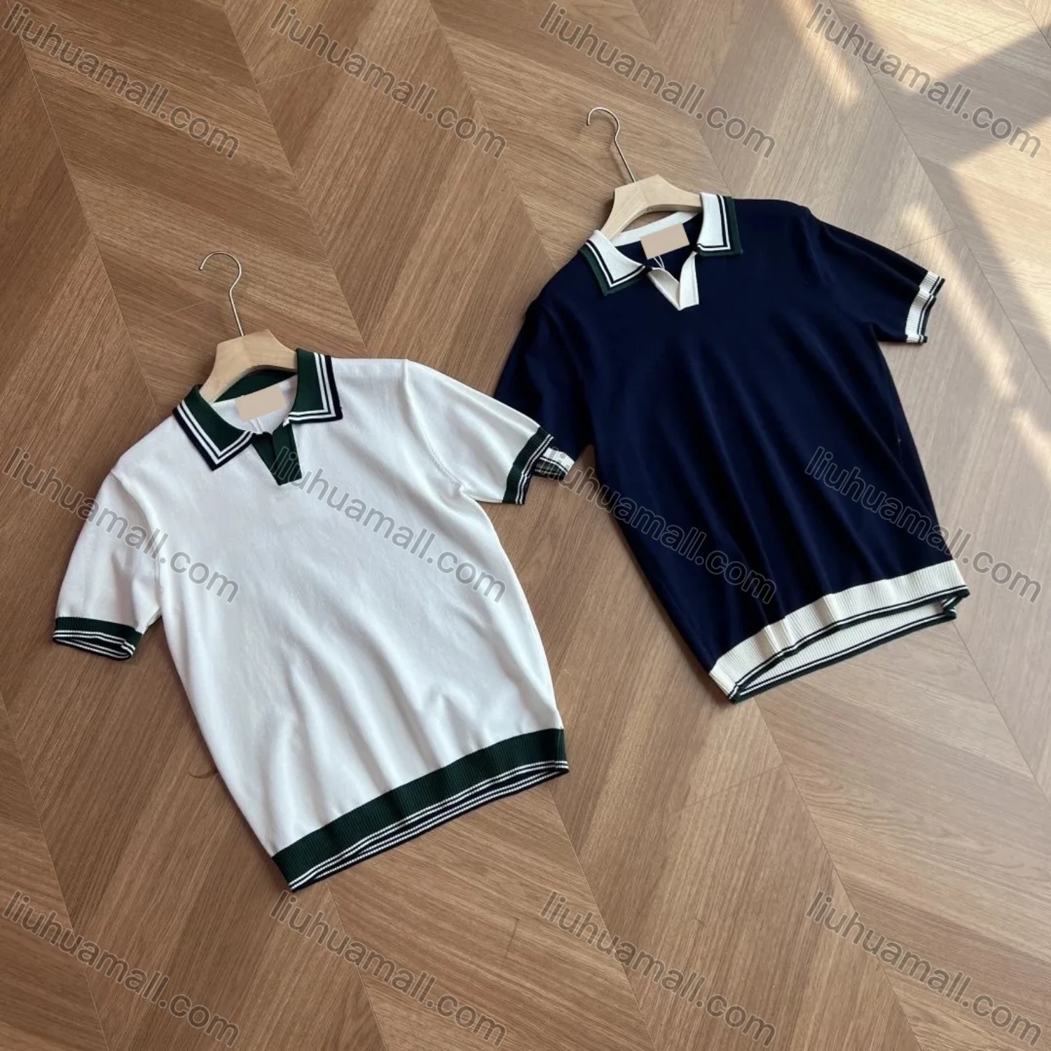 Wholesale Oscar Factory Casual Men's Striped Lapel Design Polo Shirt, Comfortable and Breathable, Knitted Fabric - Liuhuamall