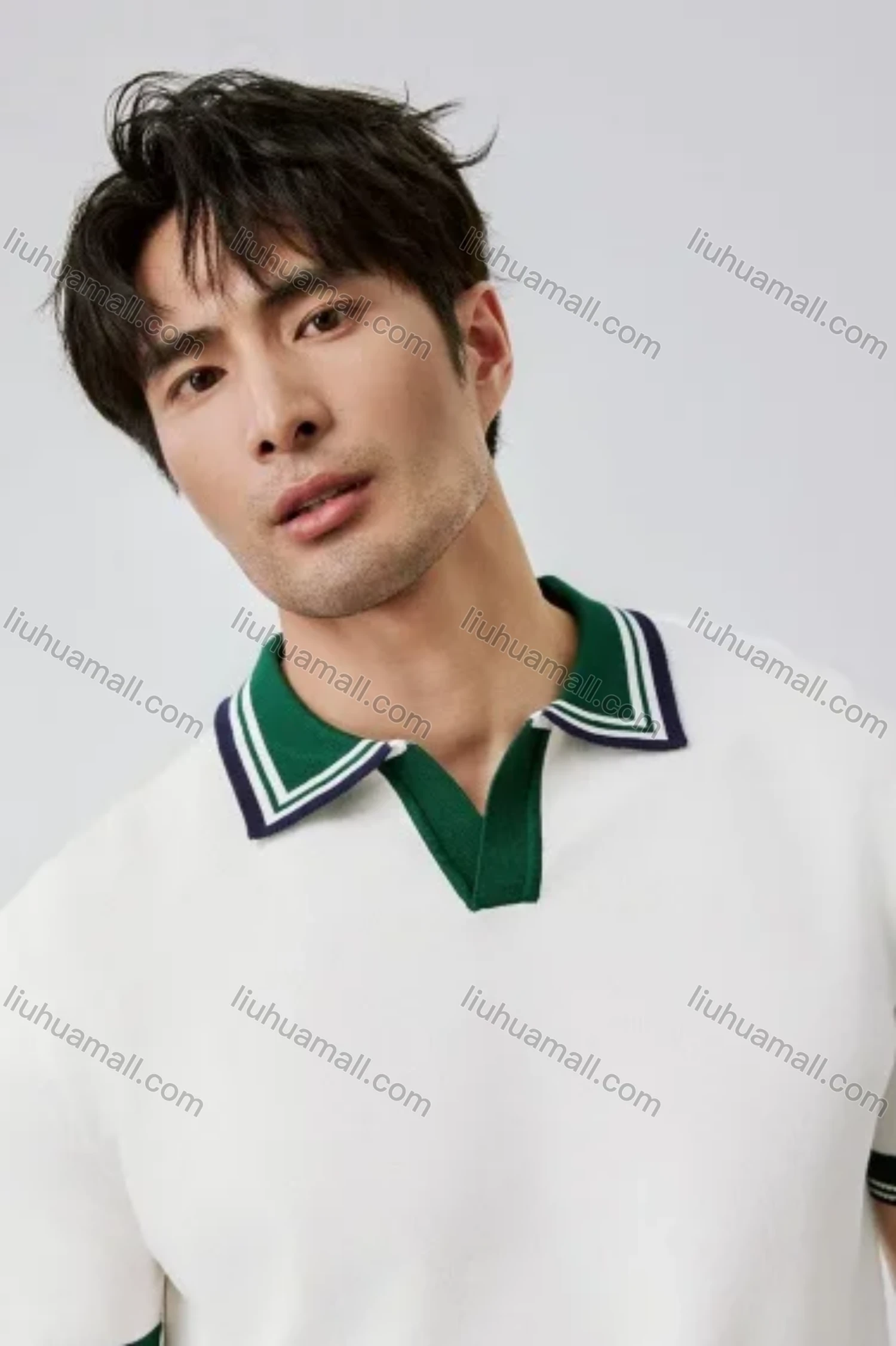 Wholesale Oscar Factory Casual Men's Striped Lapel Design Polo Shirt, Comfortable and Breathable, Knitted Fabric - Liuhuamall