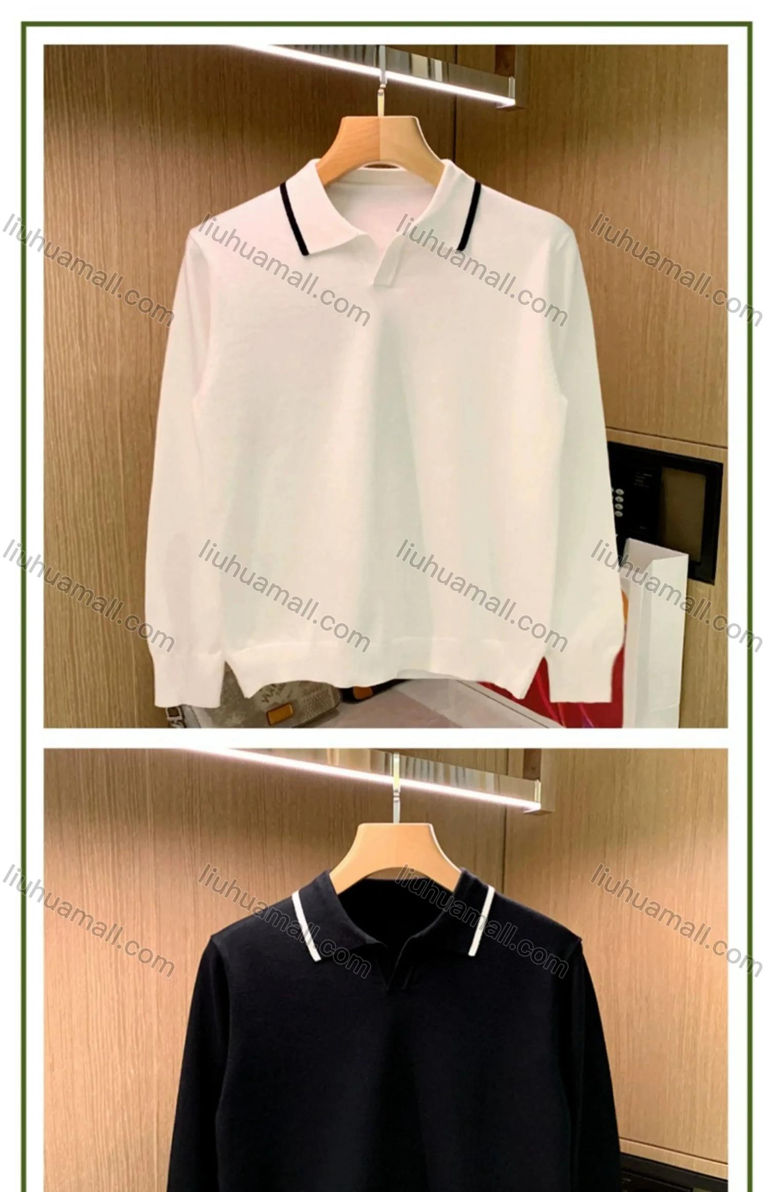 Wholesale Oscar factory casual men's knitted polo shirt with comfortable soft fabric and versatile top - Liuhuamall