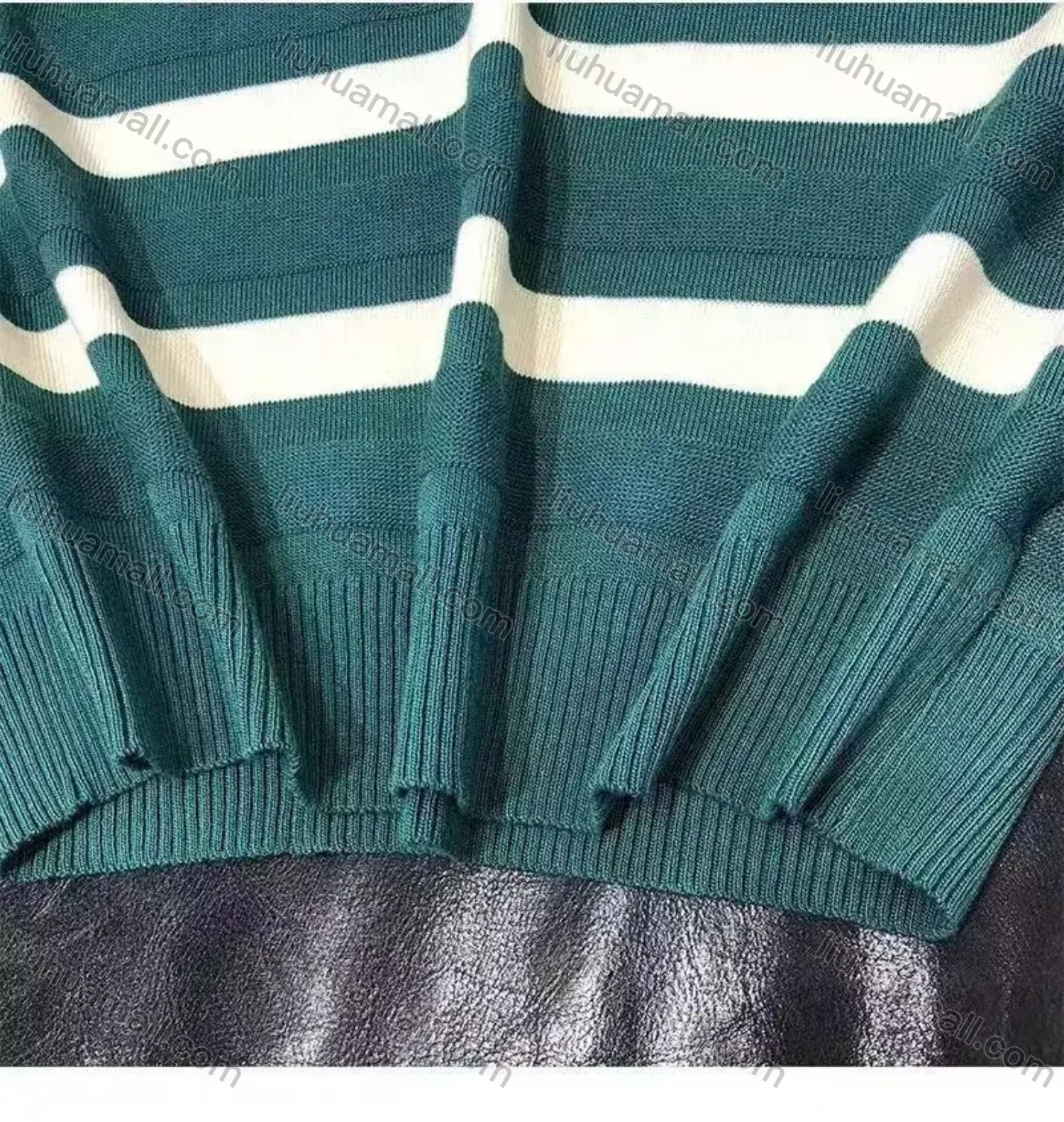 Wholesale Oscar factory casual men's knitted polo sweater, comfortable soft fabric, striped top, a must-choose for men - Liuhuamall