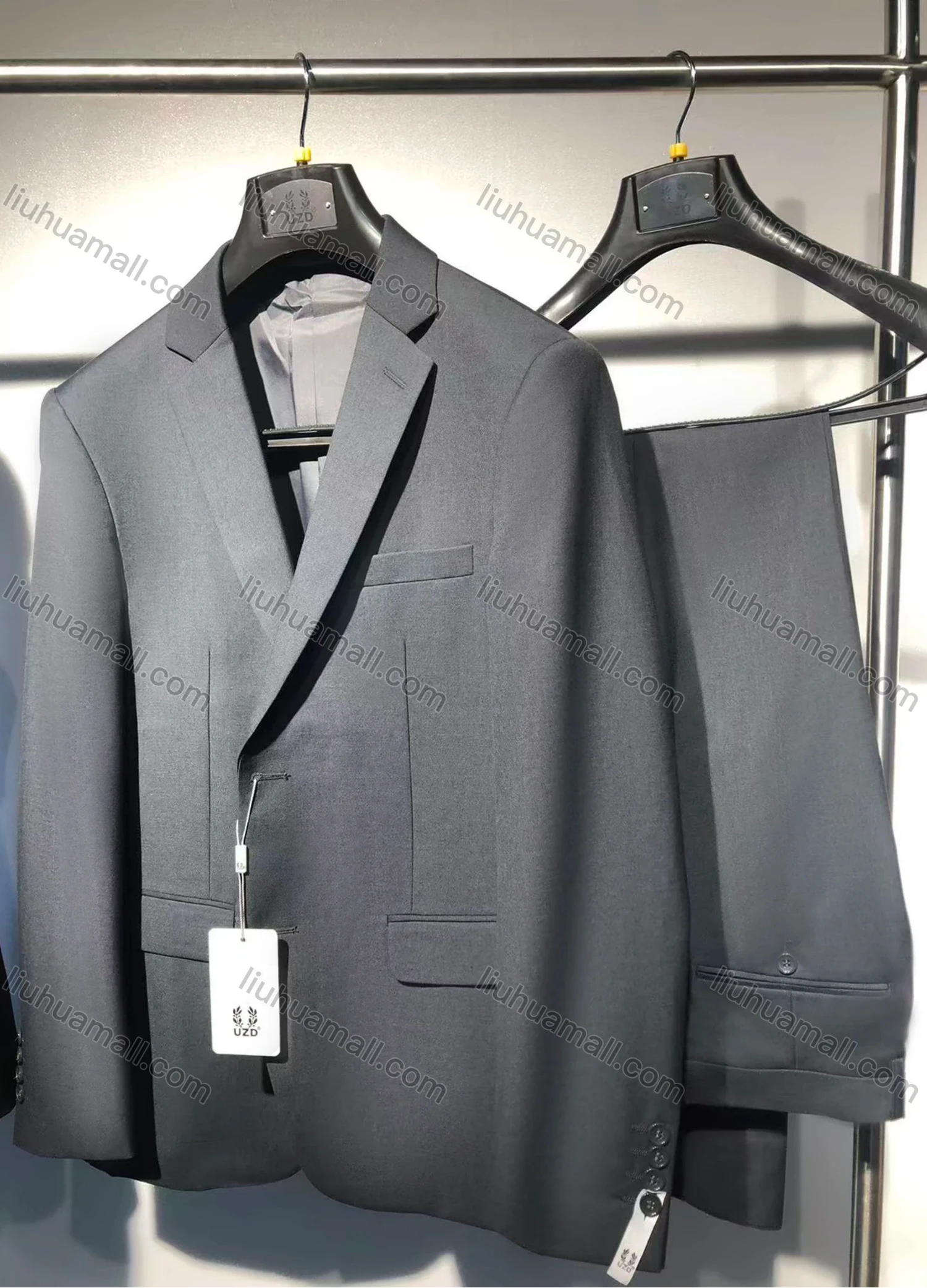Wholesale Men's Formal Business Single Breasted 2 Piece Plain Suit Set #2068 - Liuhuamall