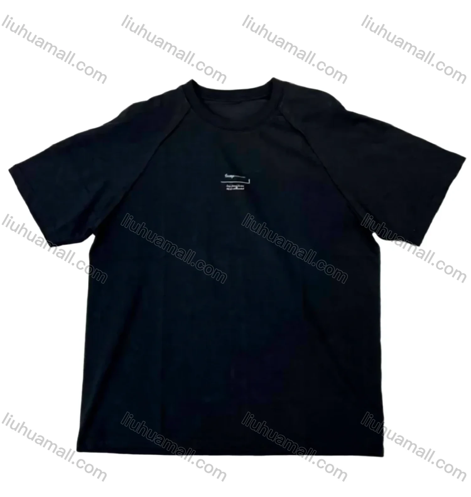 Wholesale Men's Black Logo T-Shirt Wholesale - Premium Cotton, Crew Neck, Chest Print, Slim Fit, Bulk Order Deals - Liuhuamall