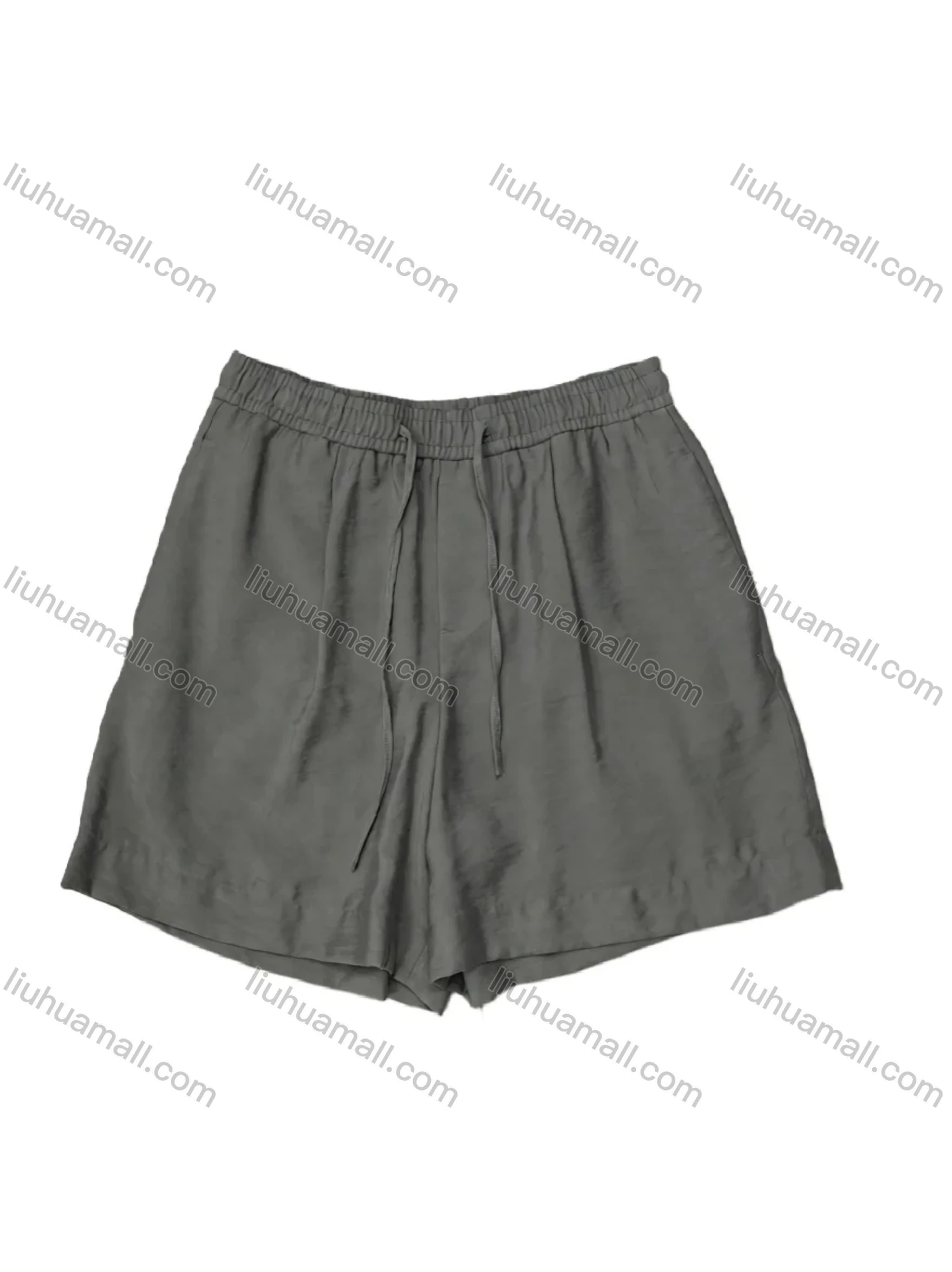 Wholesale Men's Light Gray Casual Shorts – Elastic Waistband, Loose Fit, Breathable Fabric Bulk Order - Liuhuamall