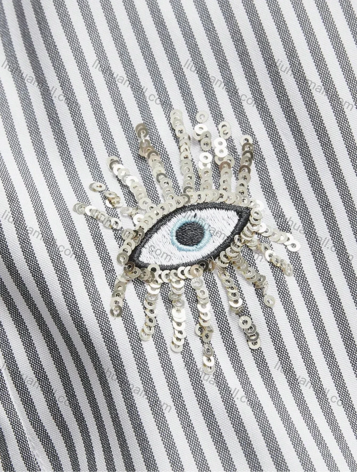 Wholesale Long Sleeve Striped Embroidery - Liuhuamall