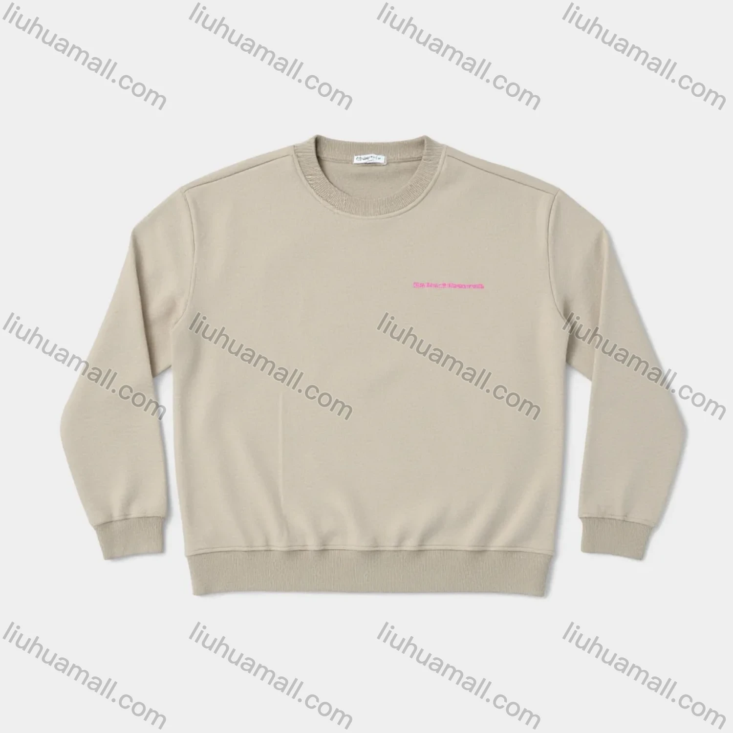 Wholesale Women's Beige Cardigan Suit w/ Striped Pants - Minimalist Pink Accents for Casual Athleisure - Liuhuamall