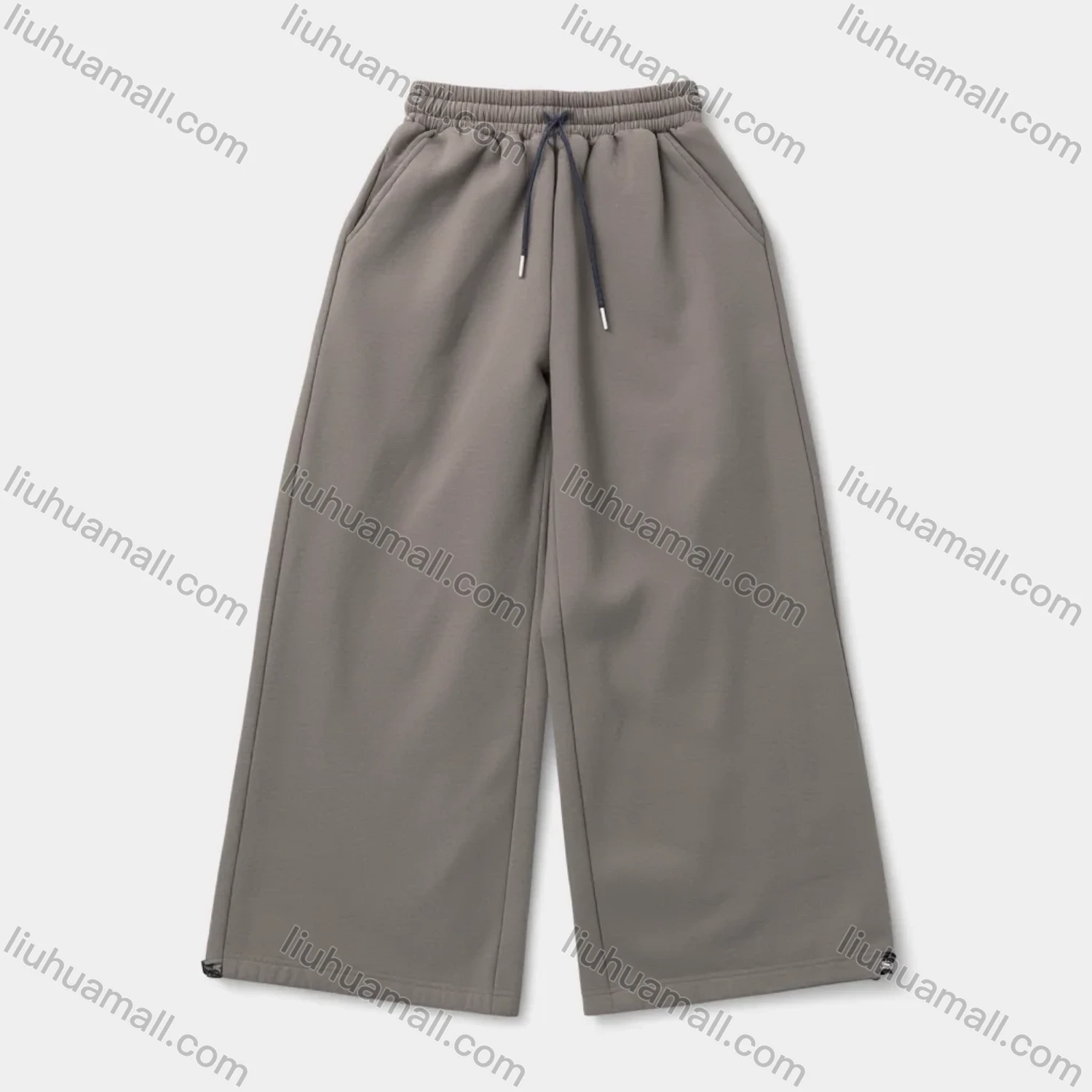 Wholesale Women's Grey Athletic 2 - Piece Set w/ Striped Joggers & Pink Accents - Lightweight Casual Sportswear - Liuhuamall