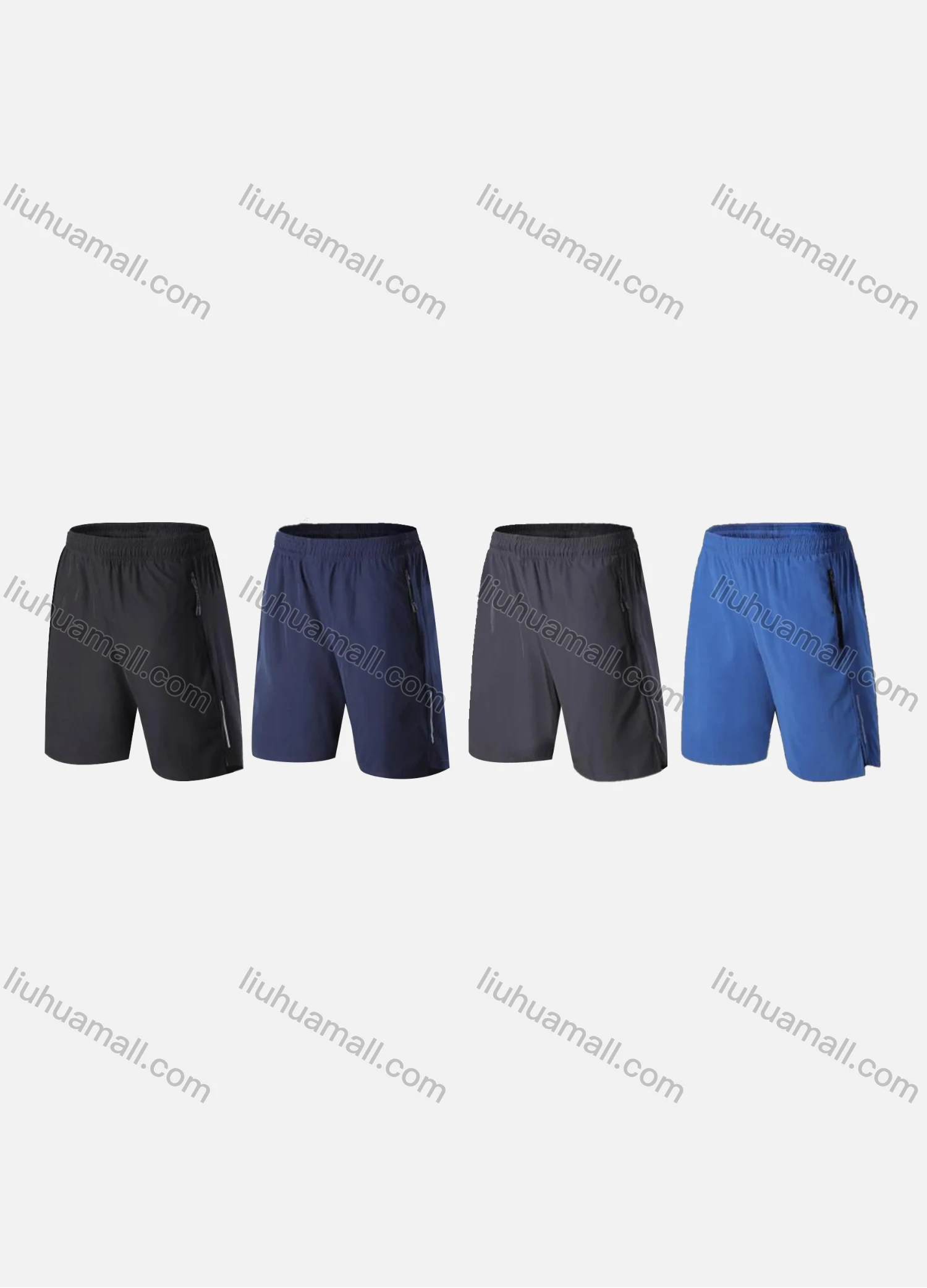Wholesale Men's Sporty Breathable High Stretch Quick Dry Elastic Waist Drawstring Sport Shorts 11014# - Liuhuamall