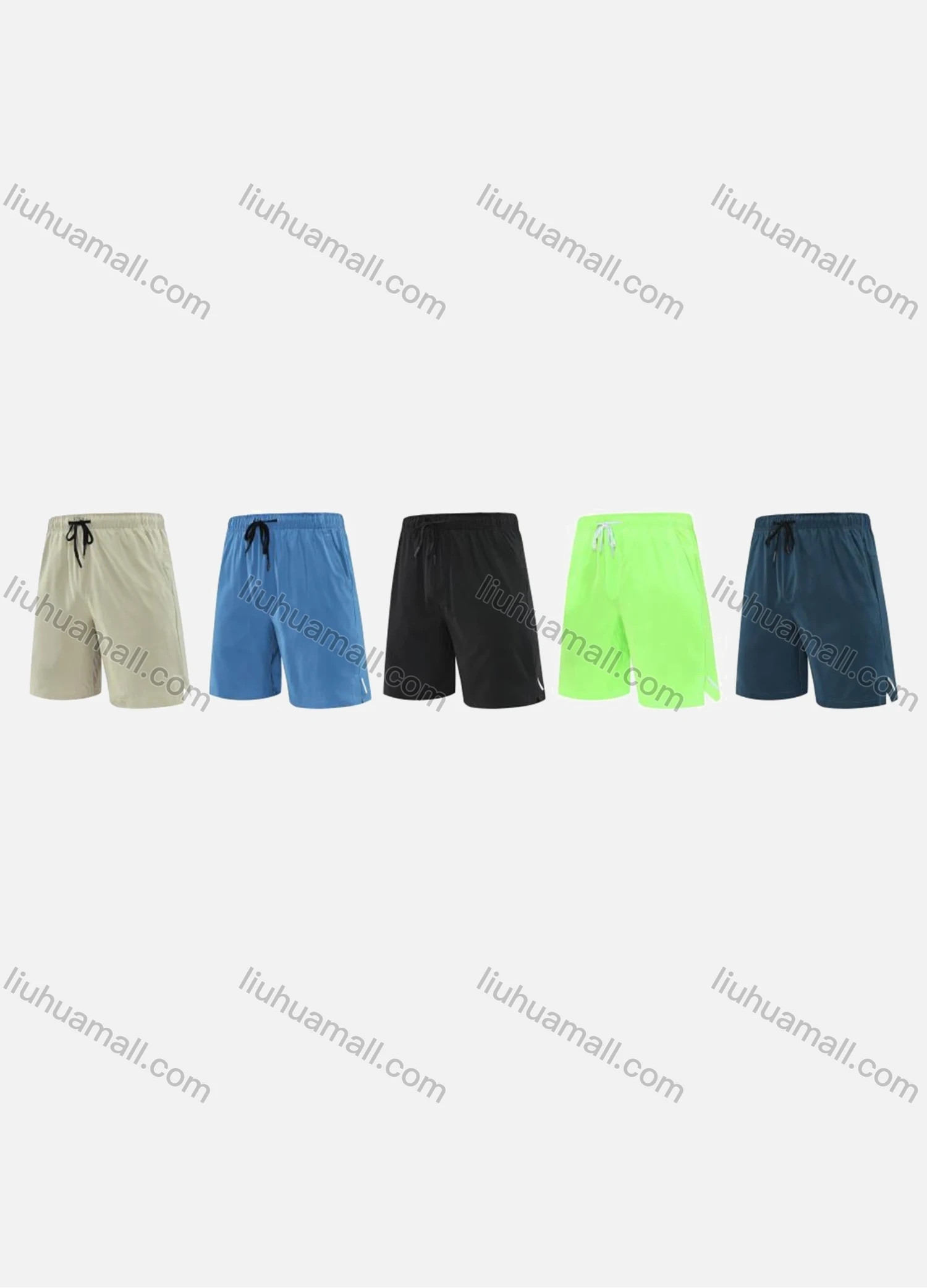 Wholesale Men's Sporty Breathable High Stretch Quick Dry Elastic Waist Drawstring Sport Shorts MK24507# - Liuhuamall