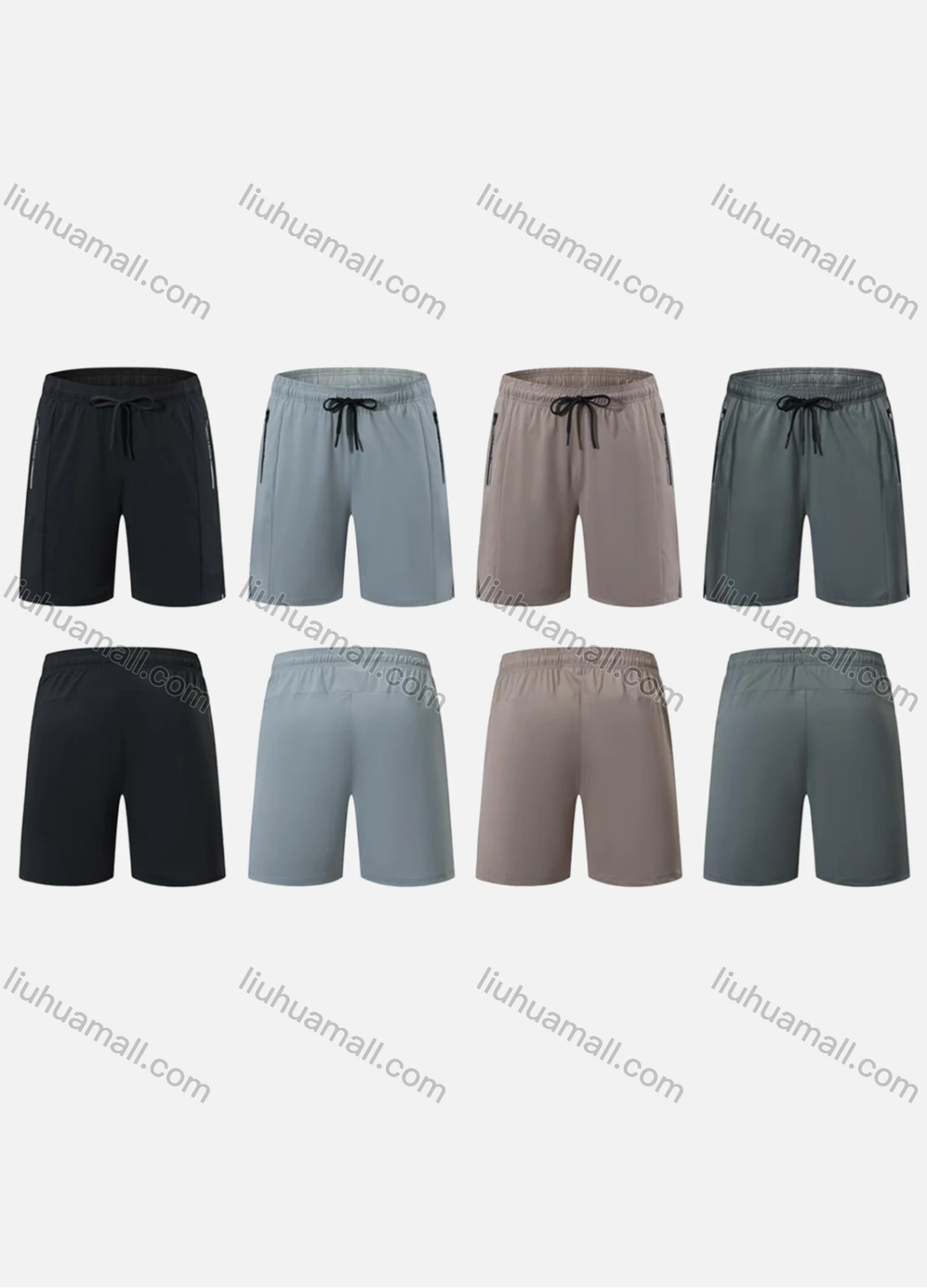 Wholesale Men's Sporty Breathable High Stretch Quick Dry Elastic Waist Drawstring Sport Shorts MK25511# - Liuhuamall