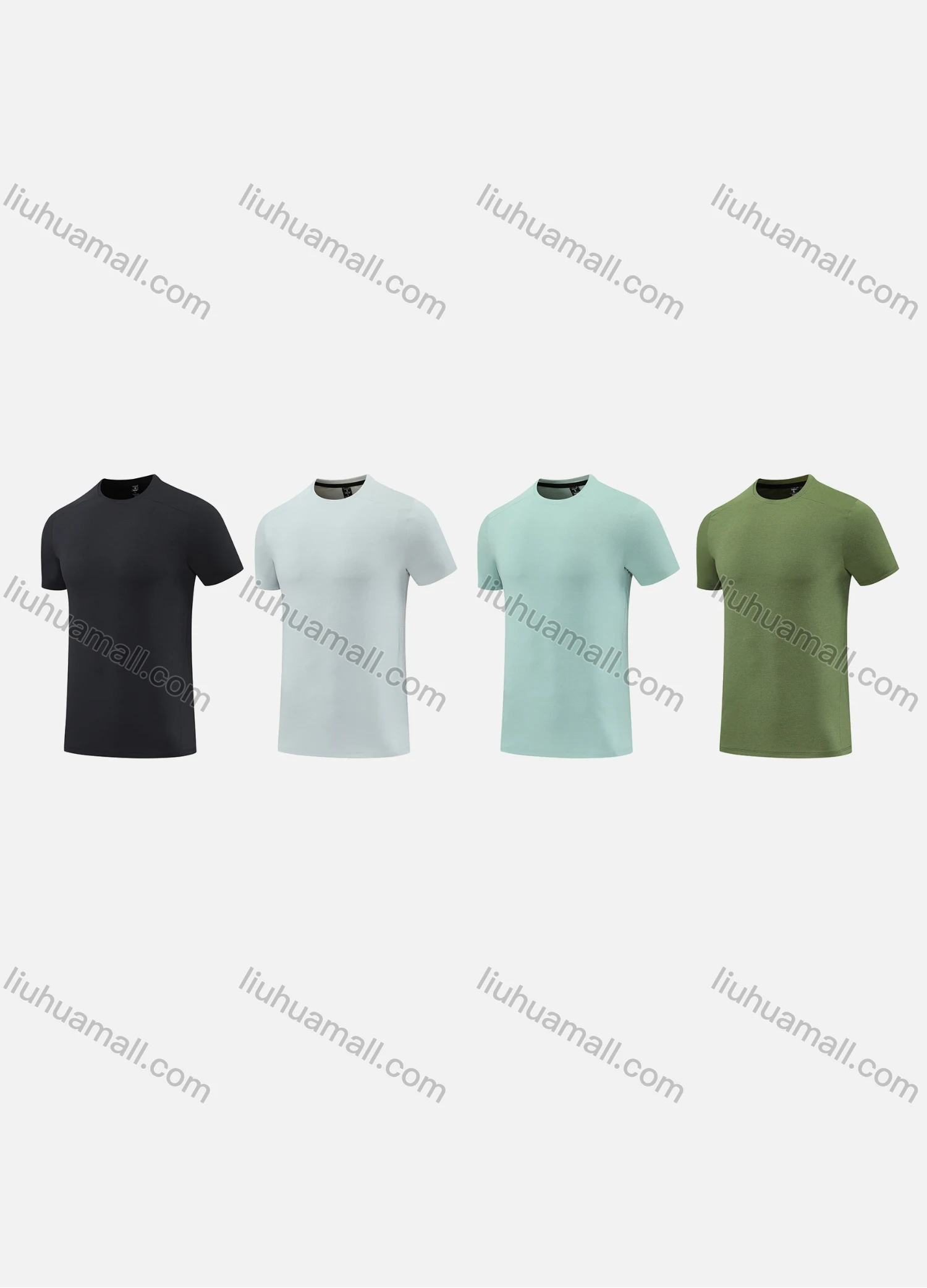 Wholesale Men's Sporty Round Neck Short Sleeve Quick Dry High Stretch Sport T-shirt MT25109# - Liuhuamall