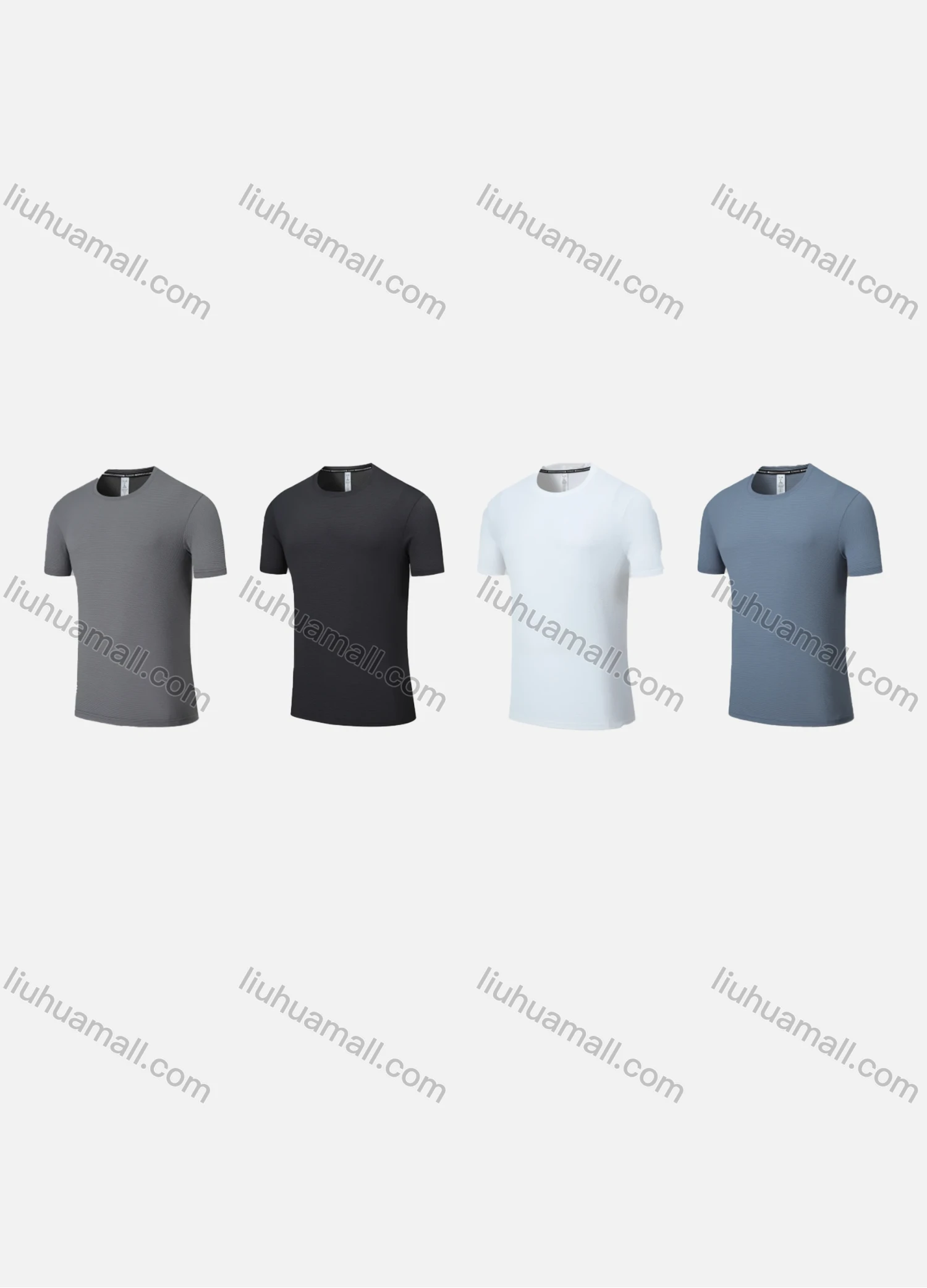 Wholesale Men's Sporty Round Neck Short Sleeve Quick Dry High Stretch Sport T-shirt MT21402# - Liuhuamall
