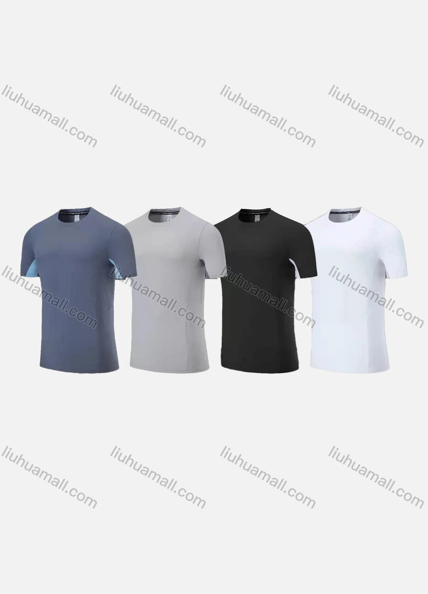 Wholesale Men's Sporty Round Neck Short Sleeve Quick Dry High Stretch Sport T-shirt MT21410# - Liuhuamall