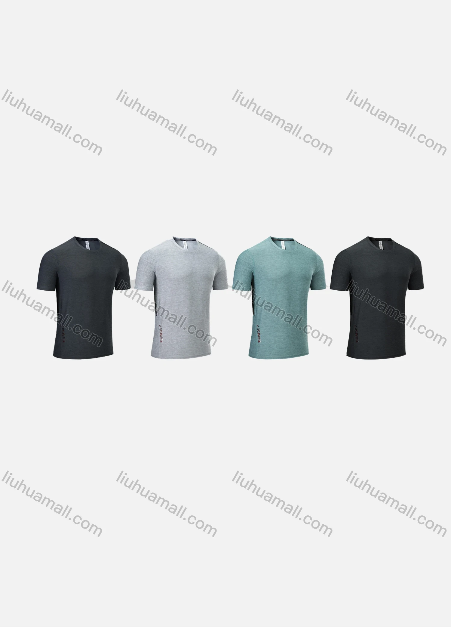 Wholesale Men's Sporty Round Neck Short Sleeve Quick Dry High Stretch Sport T-shirt MT21414# - Liuhuamall