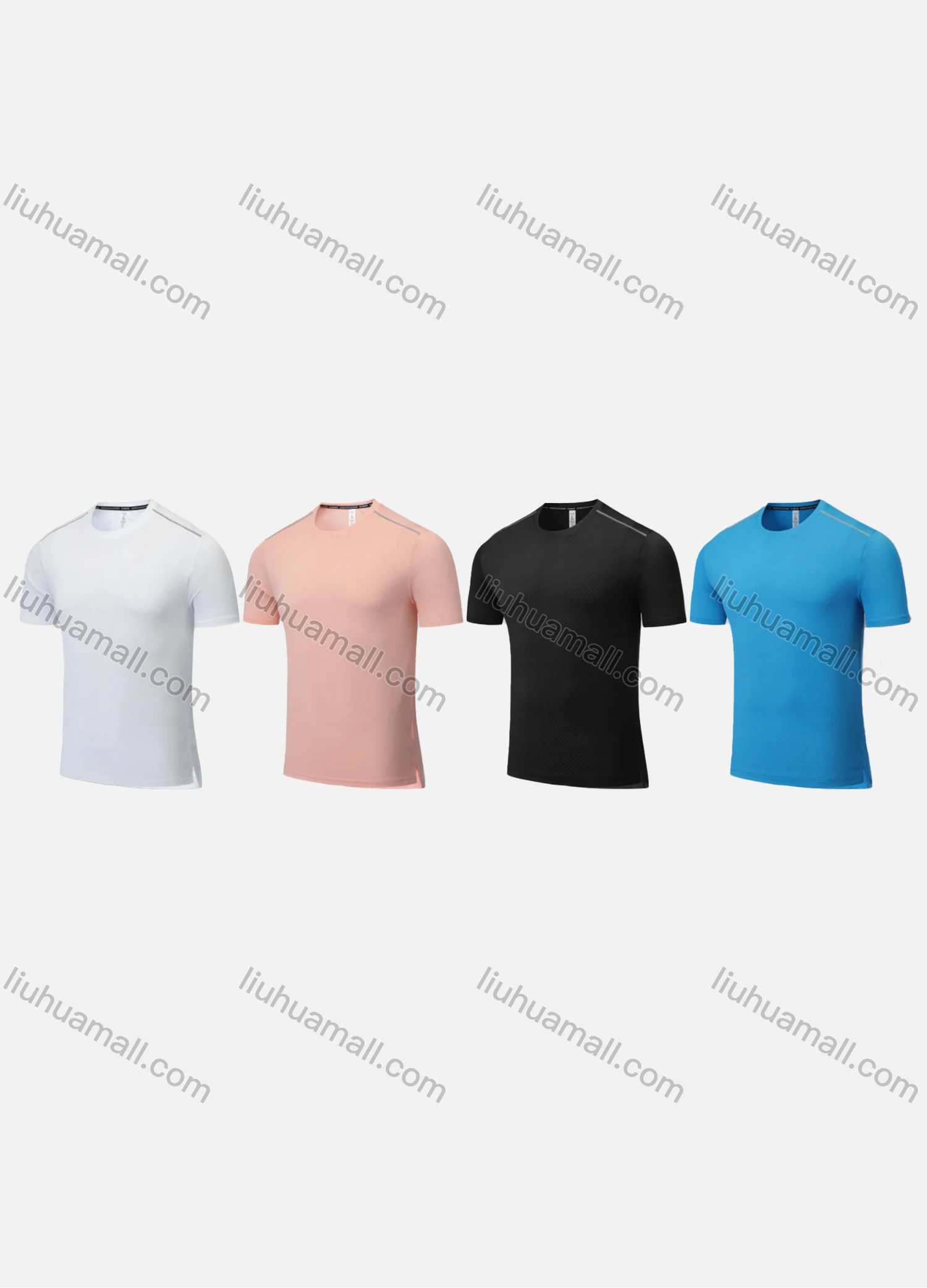 Wholesale Men's Sporty Round Neck Short Sleeve Quick Dry High Stretch Sport T-shirt MT21421# - Liuhuamall