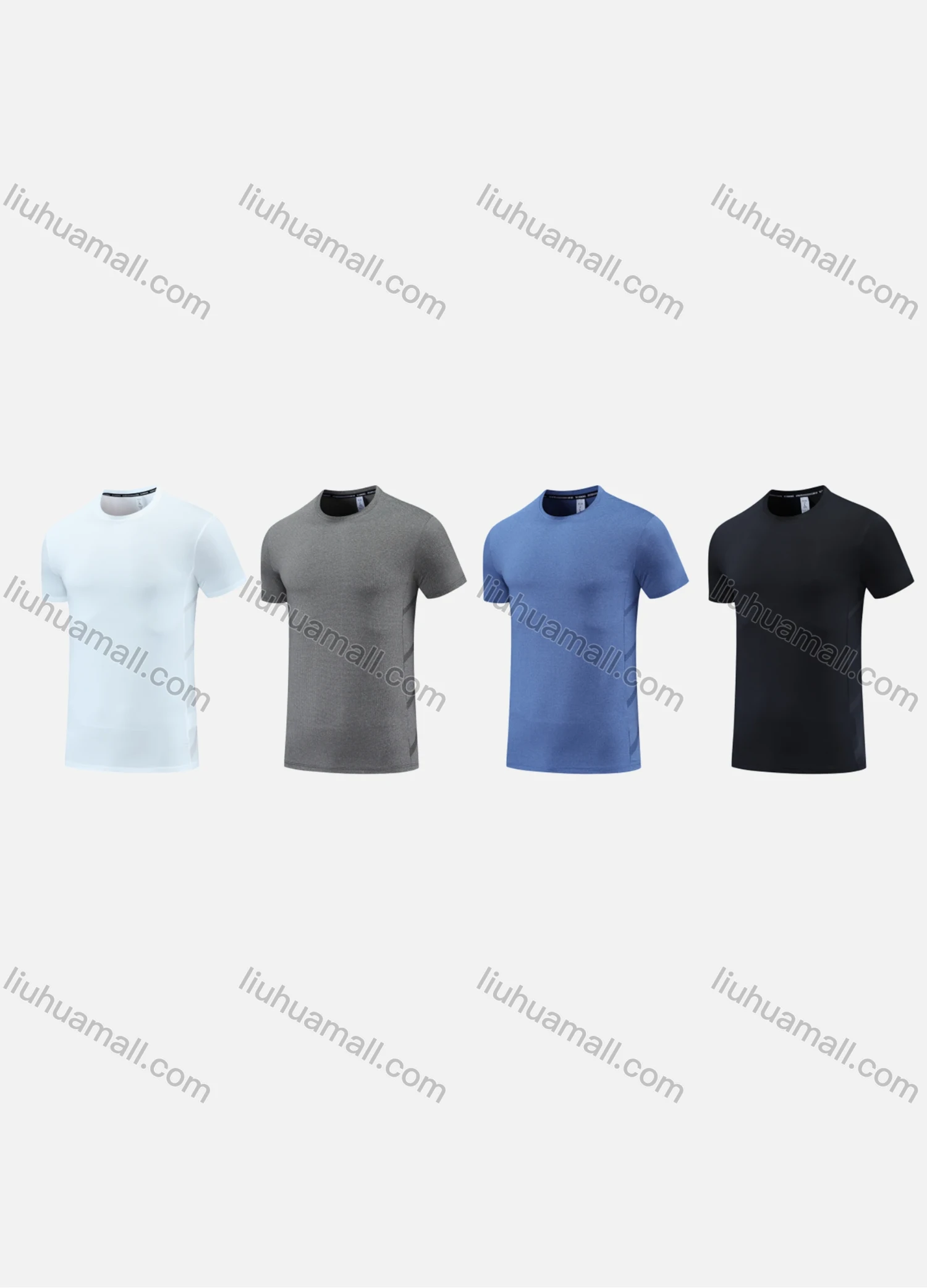 Wholesale Men's Sporty Round Neck Short Sleeve Quick Dry High Stretch Sport T-shirt MT21431# - Liuhuamall