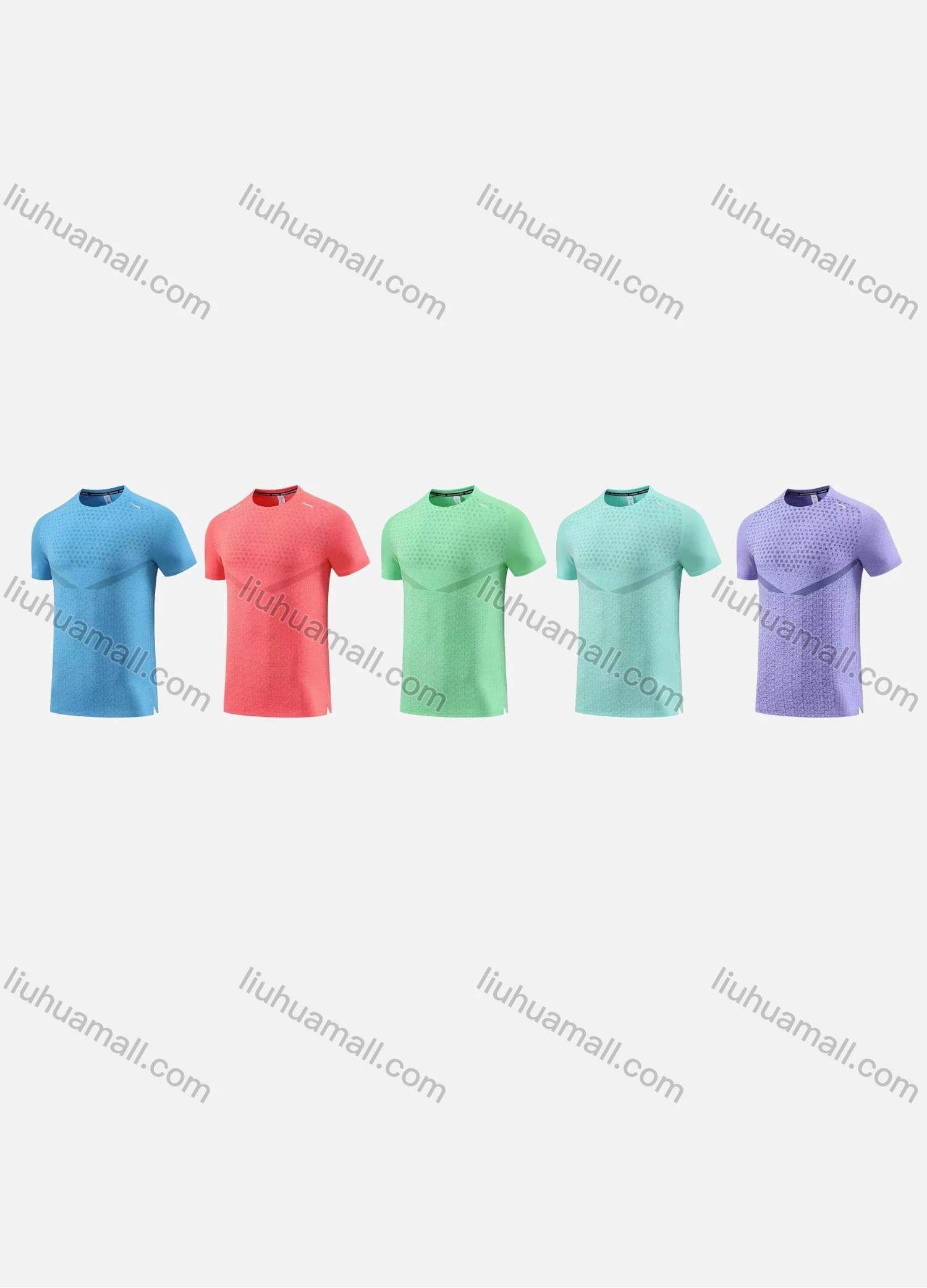 Wholesale Men's Sporty Round Neck Short Sleeve Quick Dry High Stretch Sport T-shirt MT23103# - Liuhuamall