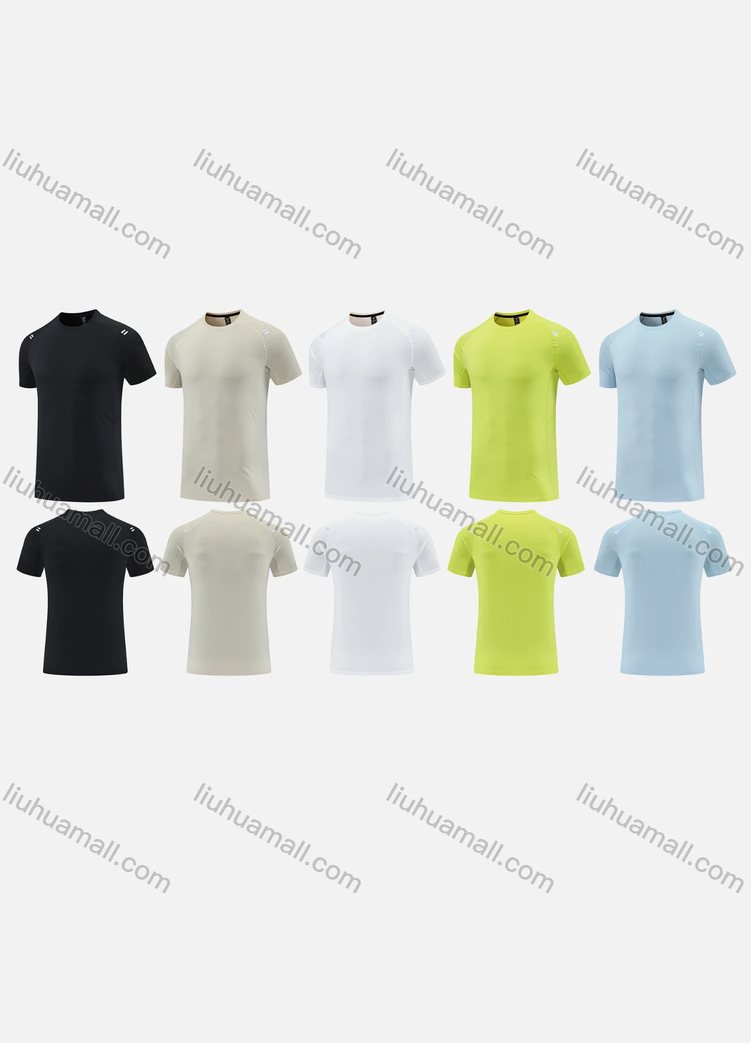 Wholesale Men's Sporty Round Neck Short Sleeve Quick Dry High Stretch Sport T-shirt MT25101# - Liuhuamall