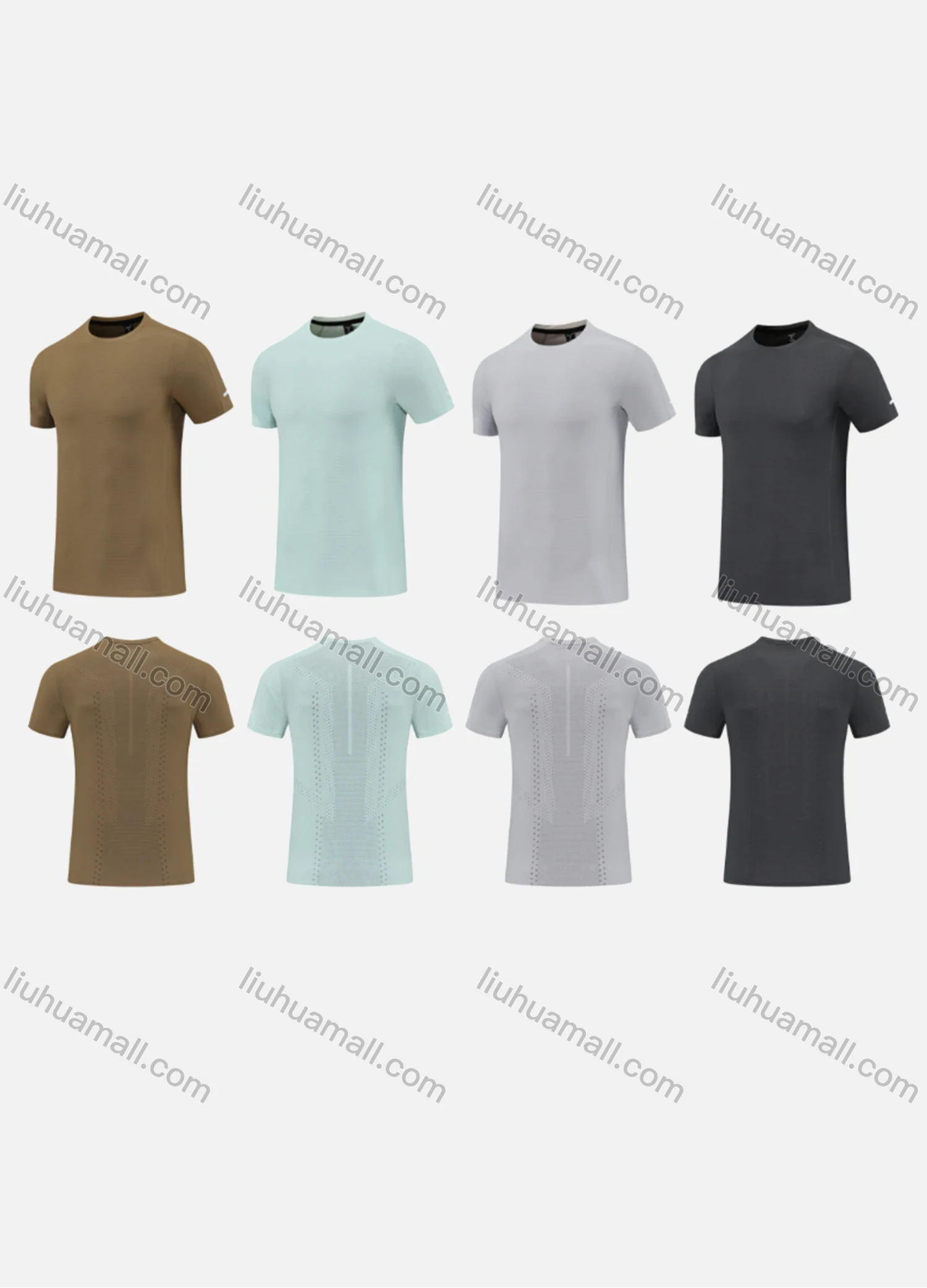 Wholesale Men's Sporty Round Neck Short Sleeve Quick Dry High Stretch Sport T-shirt MT25102# - Liuhuamall