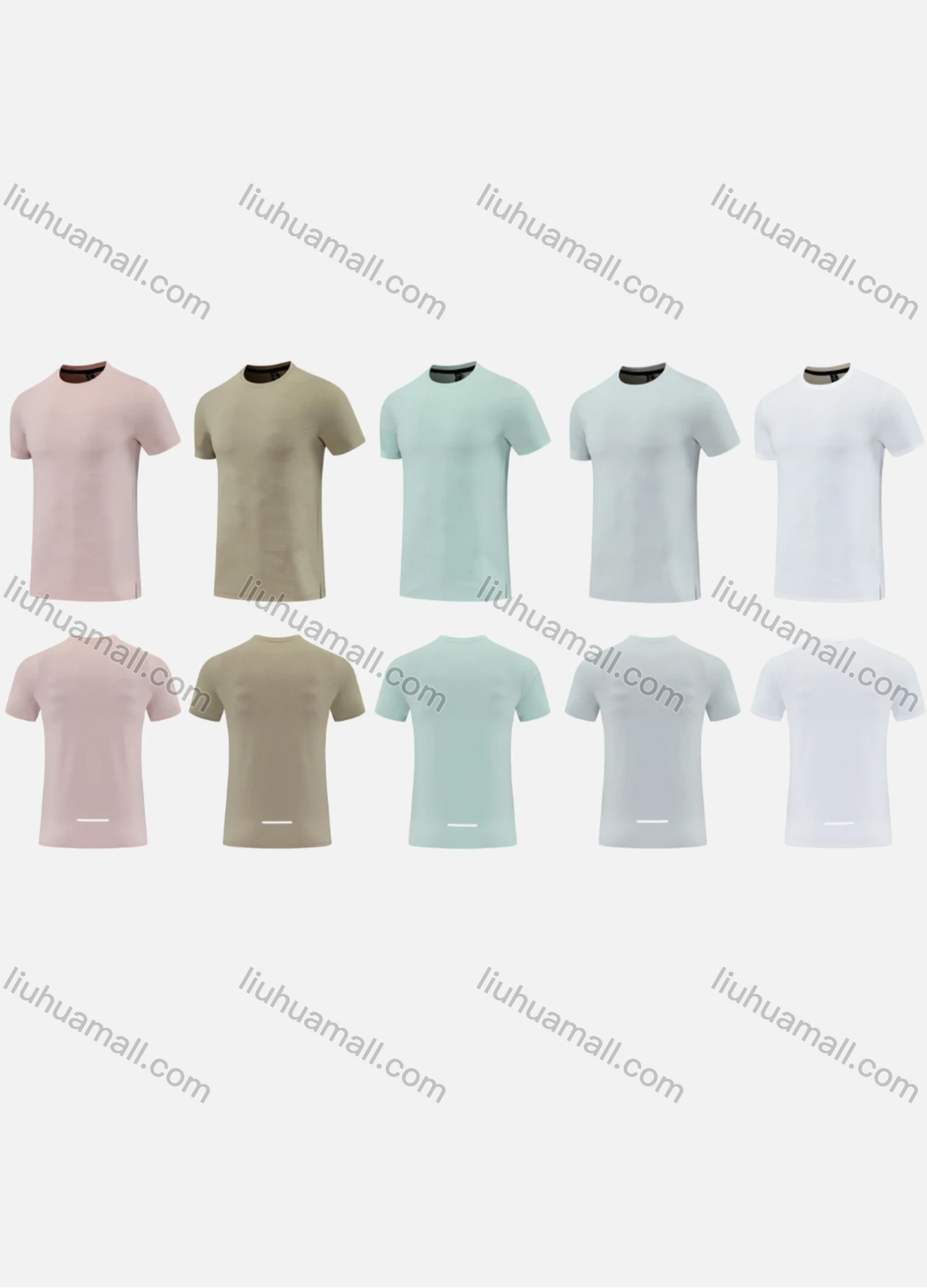 Wholesale Men's Sporty Round Neck Short Sleeve Quick Dry High Stretch Sport T-shirt MT25105# - Liuhuamall