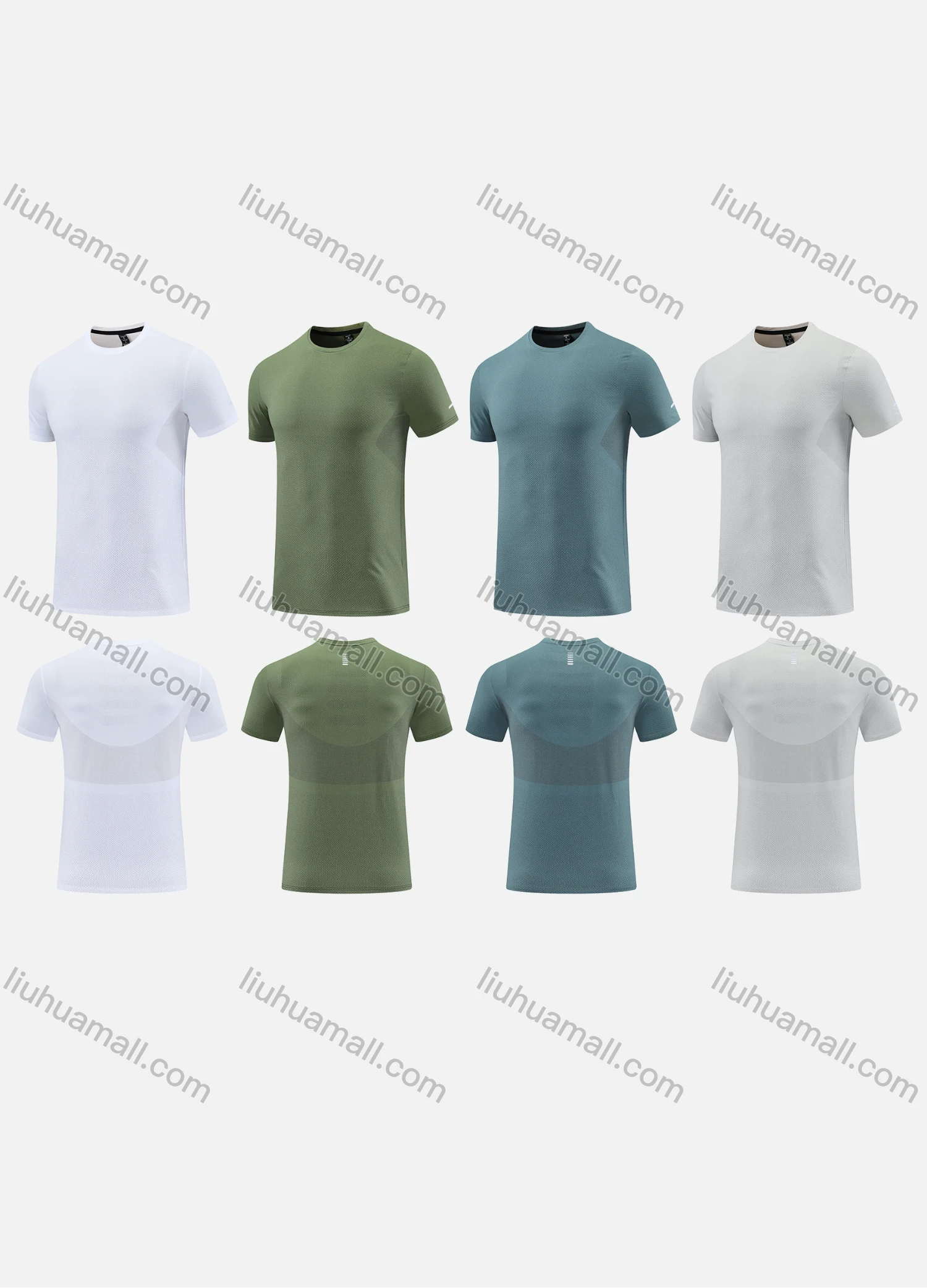 Wholesale Men's Sporty Round Neck Short Sleeve Quick Dry High Stretch Sport T-shirt MT25106# - Liuhuamall