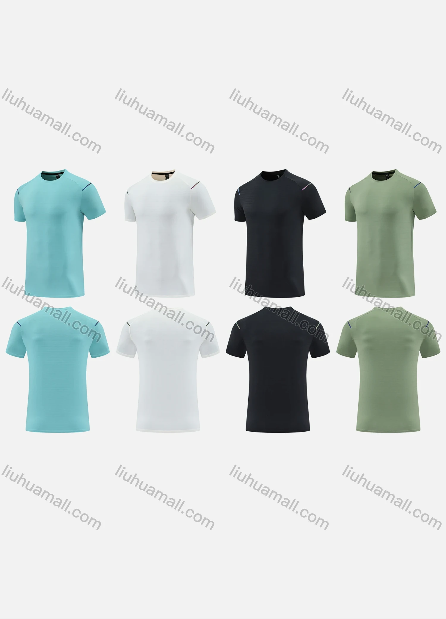 Wholesale Men's Sporty Round Neck Short Sleeve Quick Dry High Stretch Sport T-shirt MT25107# - Liuhuamall