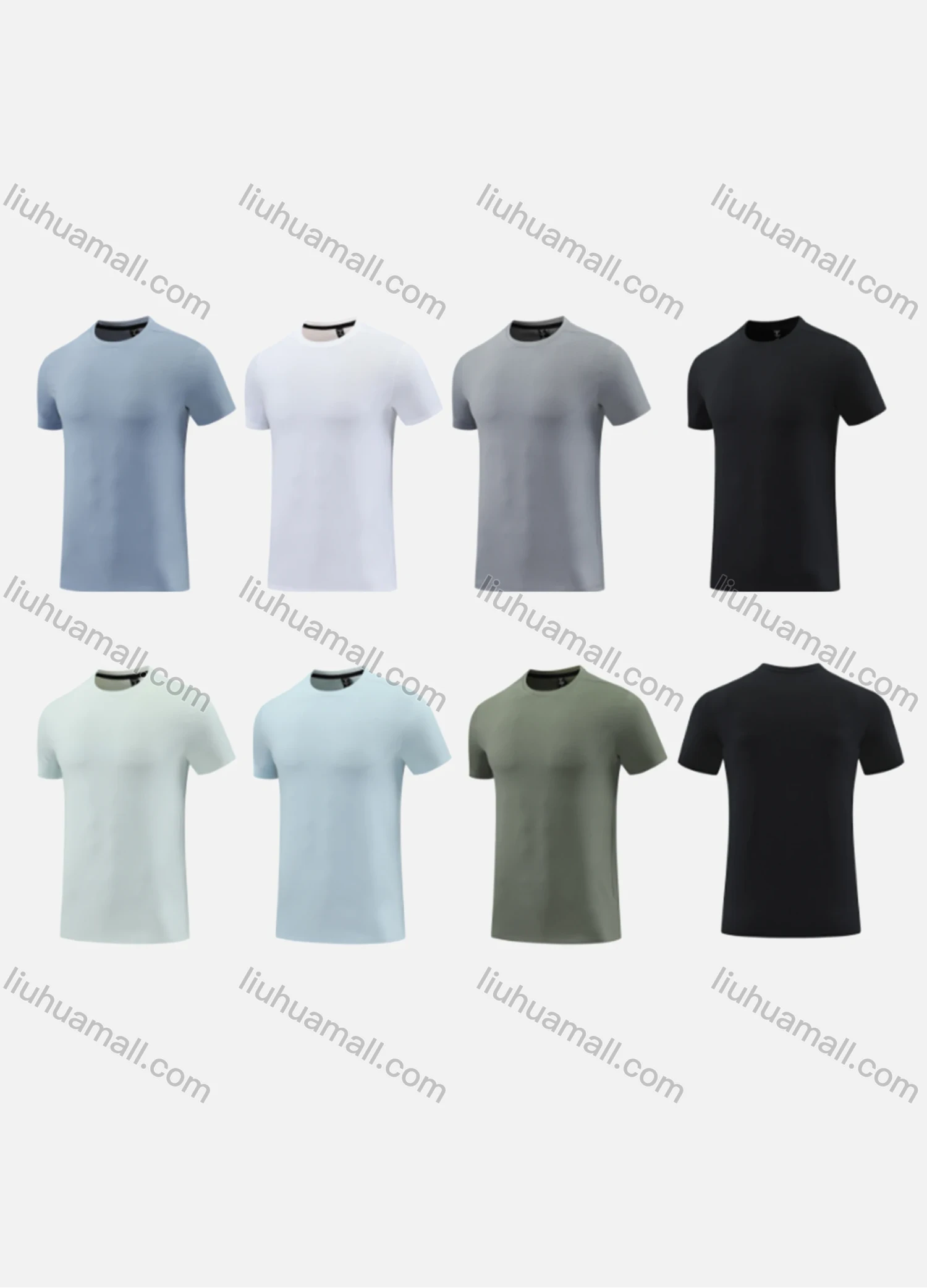 Wholesale Men's Sporty Round Neck Short Sleeve Quick Dry High Stretch Sport T-shirt MT25110# - Liuhuamall