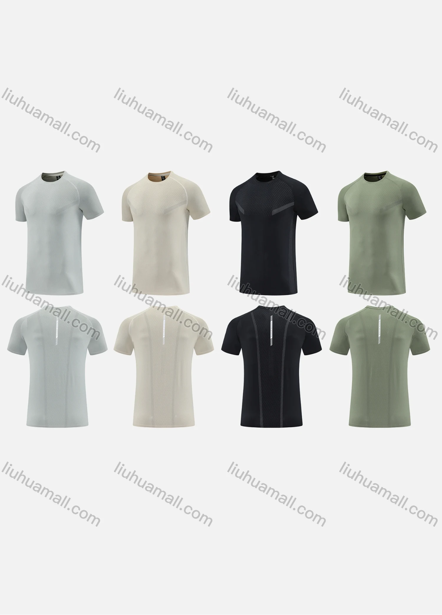 Wholesale Men's Sporty Round Neck Short Sleeve Quick Dry High Stretch Sport T-shirt MT25112# - Liuhuamall