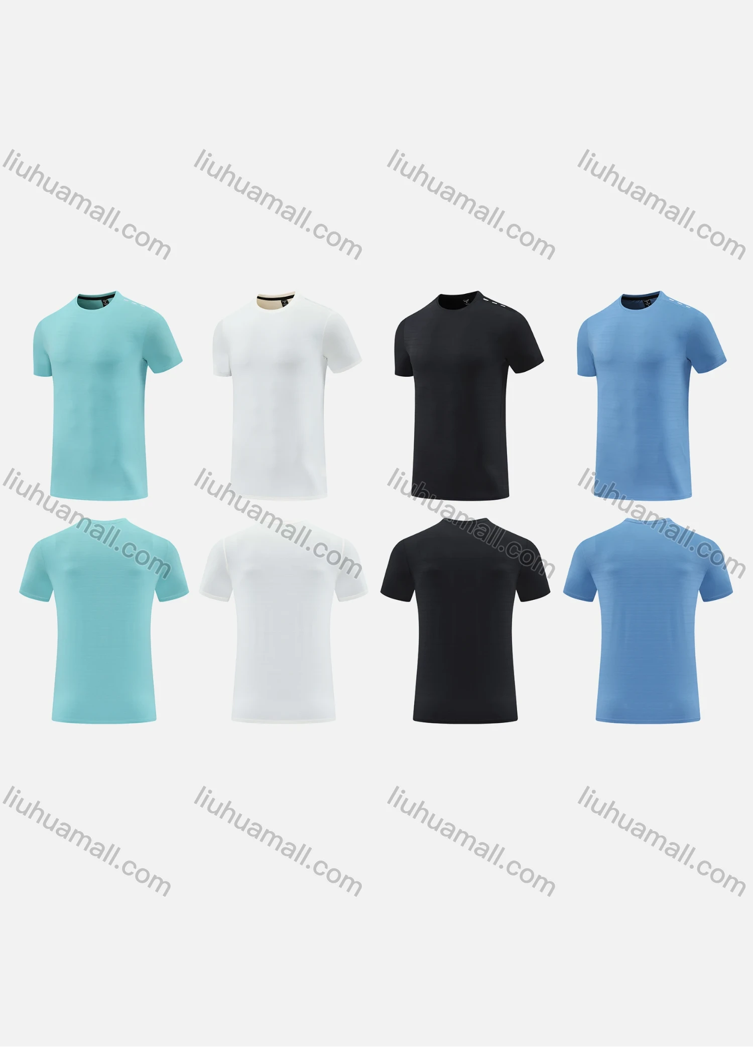 Wholesale Men's Sporty Round Neck Short Sleeve Quick Dry High Stretch Sport T-shirt MT25113# - Liuhuamall