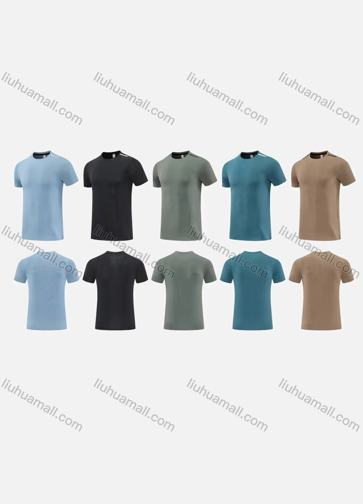 Wholesale Men's Sporty Round Neck Short Sleeve Quick Dry High Stretch Sport T-shirt MT25115# - Liuhuamall