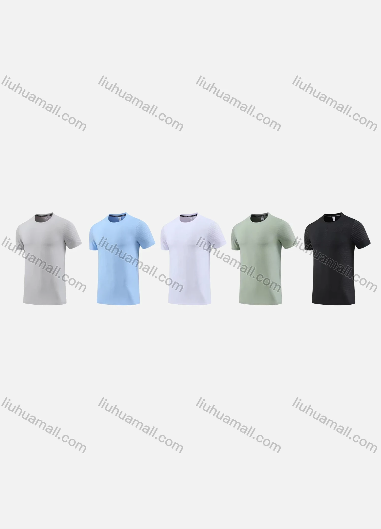 Wholesale Men's Sporty Round Neck Short Sleeve Quick Dry High Stretch Sport T-shirt MT23101# - Liuhuamall