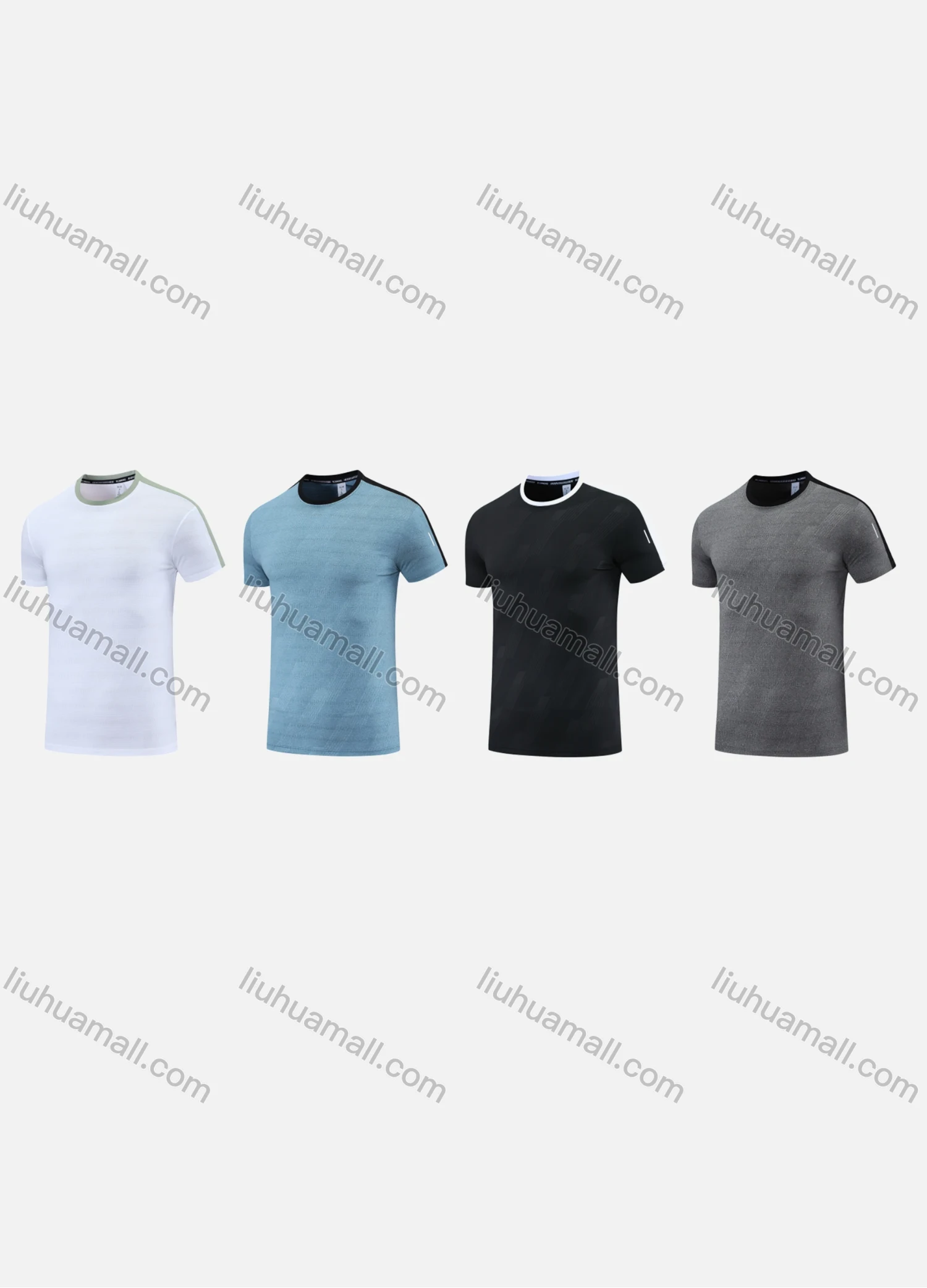 Wholesale Men's Sporty Round Neck Short Sleeve Quick Dry High Stretch Sport T-shirt MT21433# - Liuhuamall