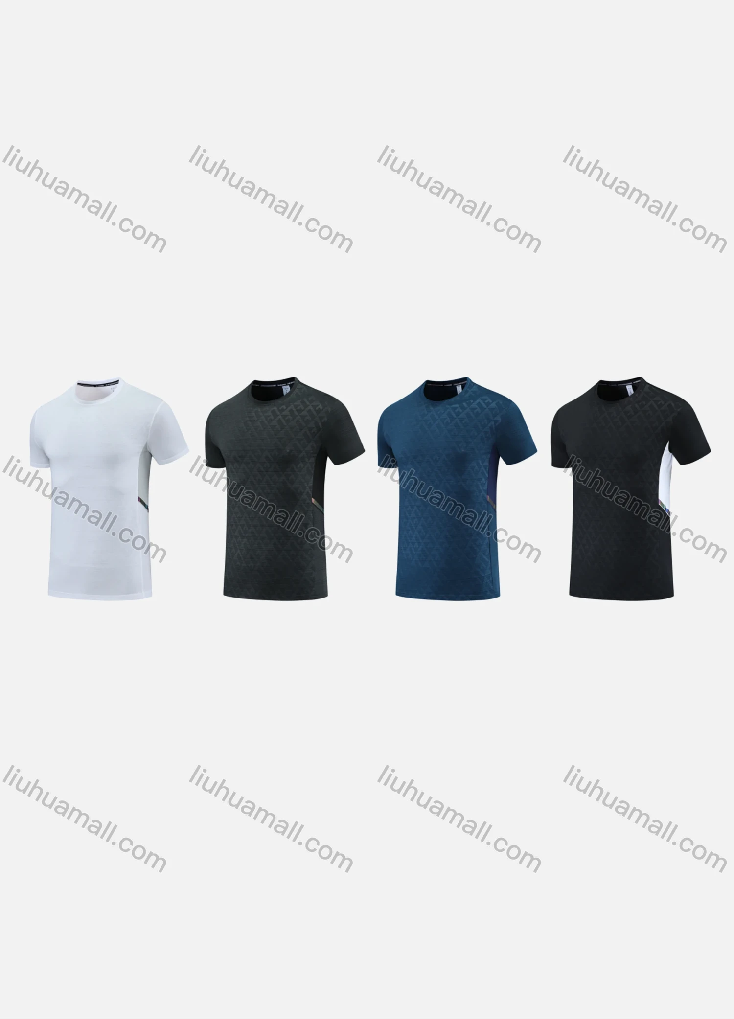 Wholesale Men's Sporty Round Neck Short Sleeve Quick Dry High Stretch Sport T-shirt MT21432# - Liuhuamall