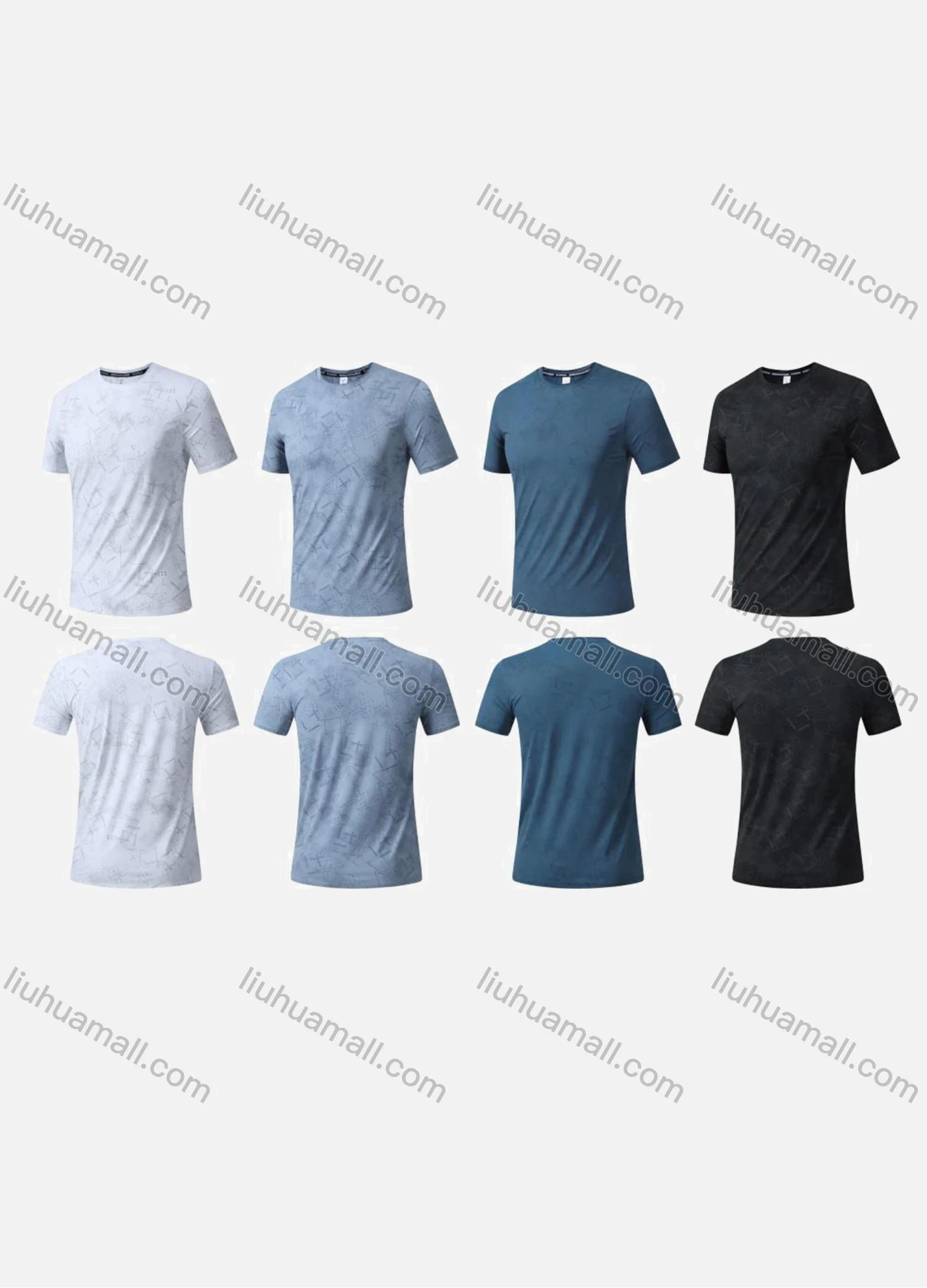 Wholesale Men's Sporty Round Neck Short Sleeve Quick Dry High Stretch Sport T-shirt YMT012# - Liuhuamall