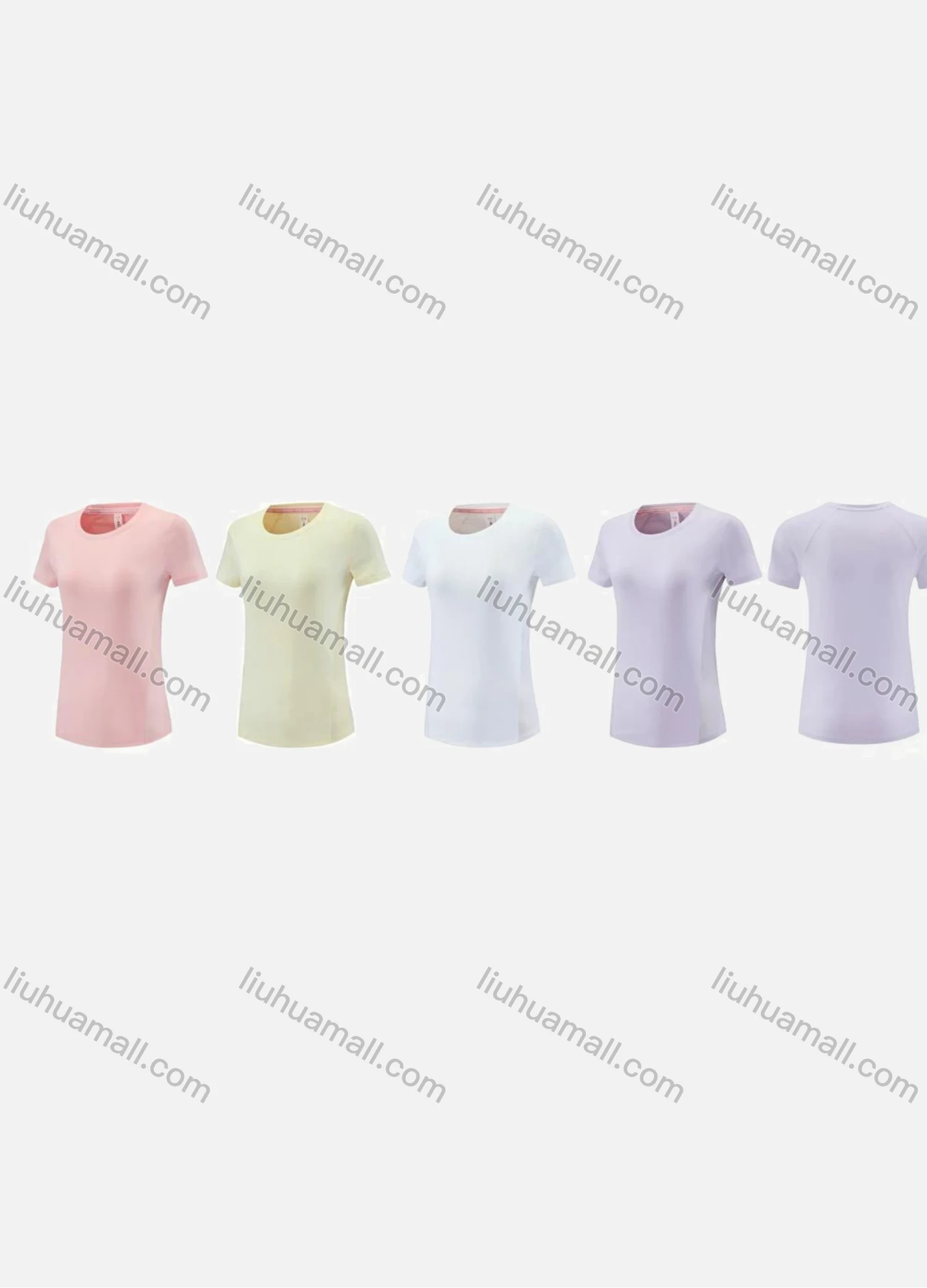 Wholesale Women's Sporty Round Neck Short Sleeve Quick Dry High Stretch Sport T-shirt WT25202# - Liuhuamall