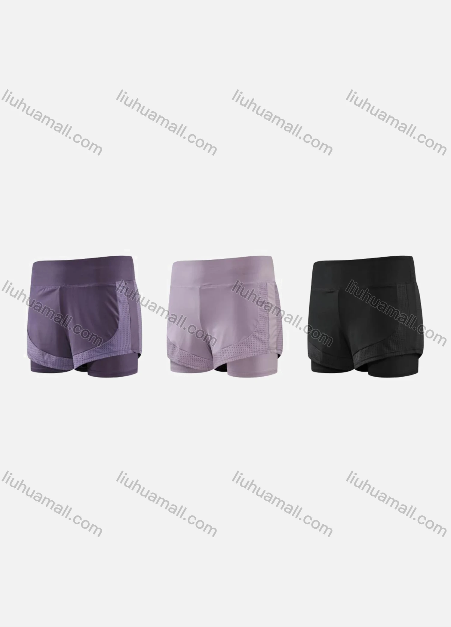 Wholesale Women's Sporty Breathable High Stretch Quick Dry Elastic Waist Drawstring Sport Shorts WK22501# - Liuhuamall