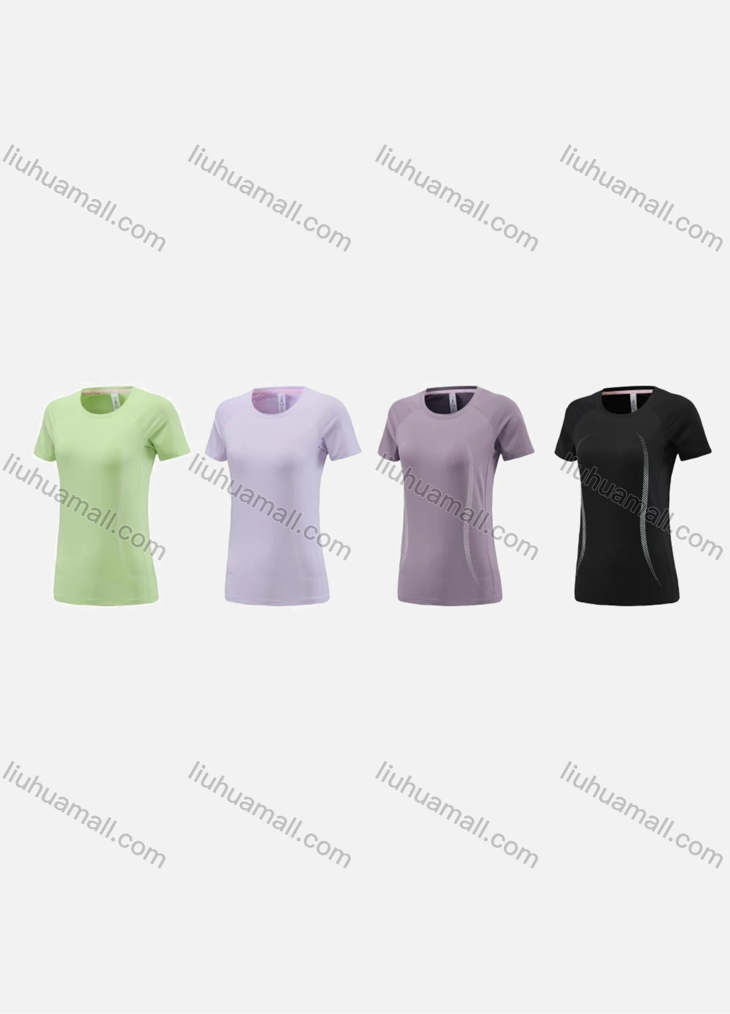 Wholesale Women's Sporty Round Neck Short Sleeve Quick Dry High Stretch Sport T-shirt WT23201# - Liuhuamall
