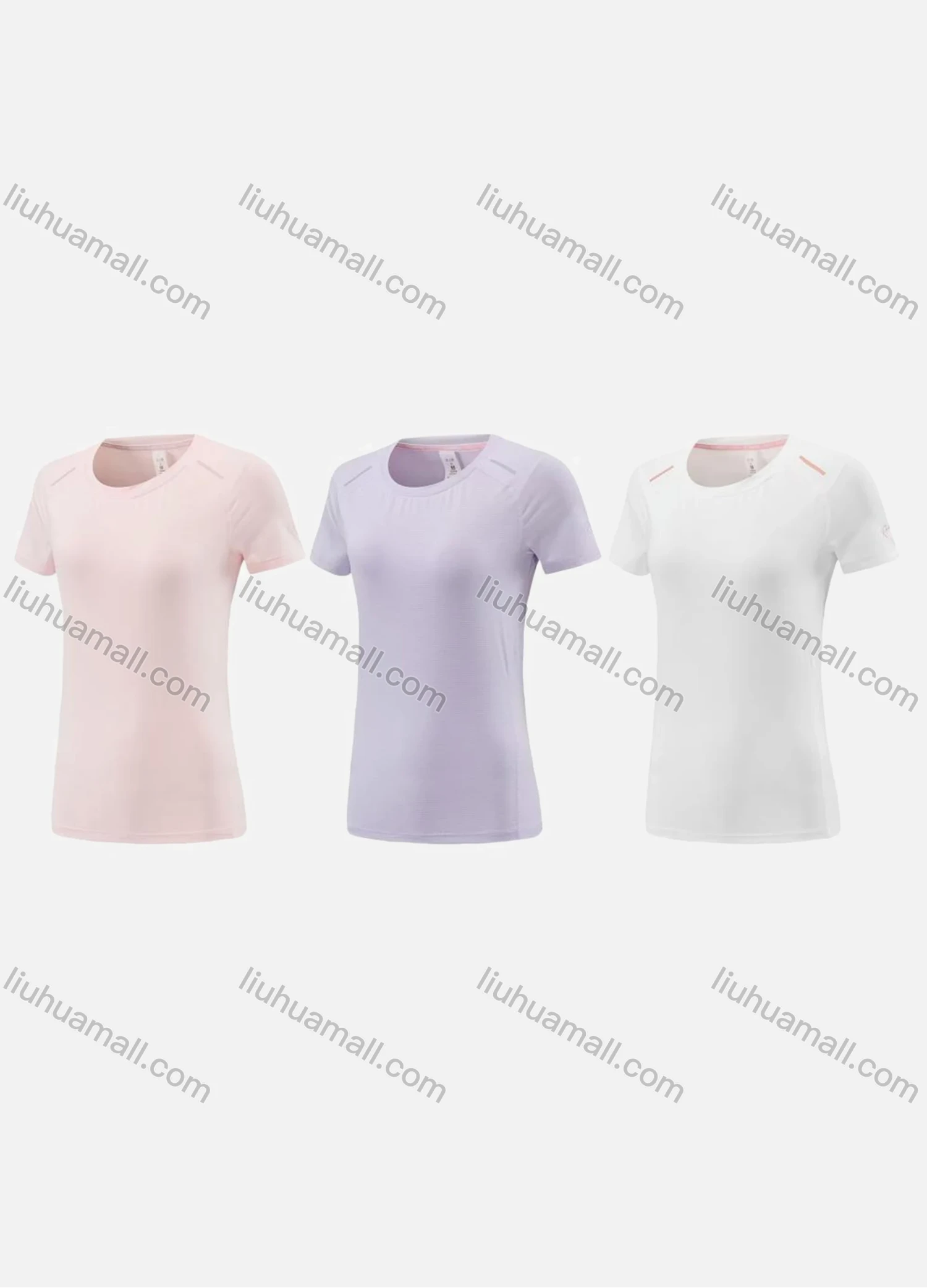 Wholesale Women's Sporty Round Neck Short Sleeve Quick Dry High Stretch Sport T-shirt WT24205# - Liuhuamall