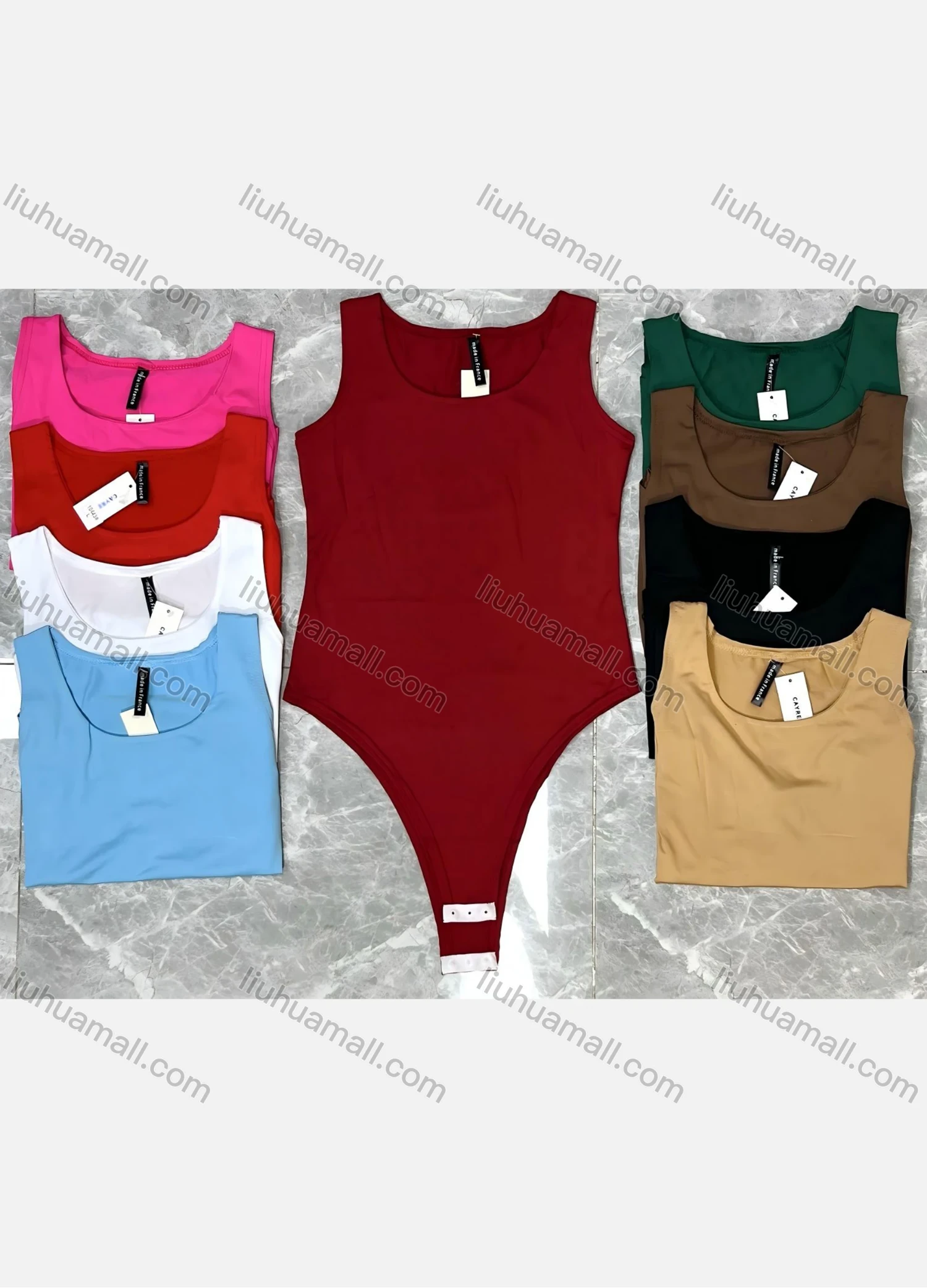 Wholesale Women's Basics Milk Silk Crew Neck Unisize Plain Sleeveless Bodysuit 10443# - Liuhuamall