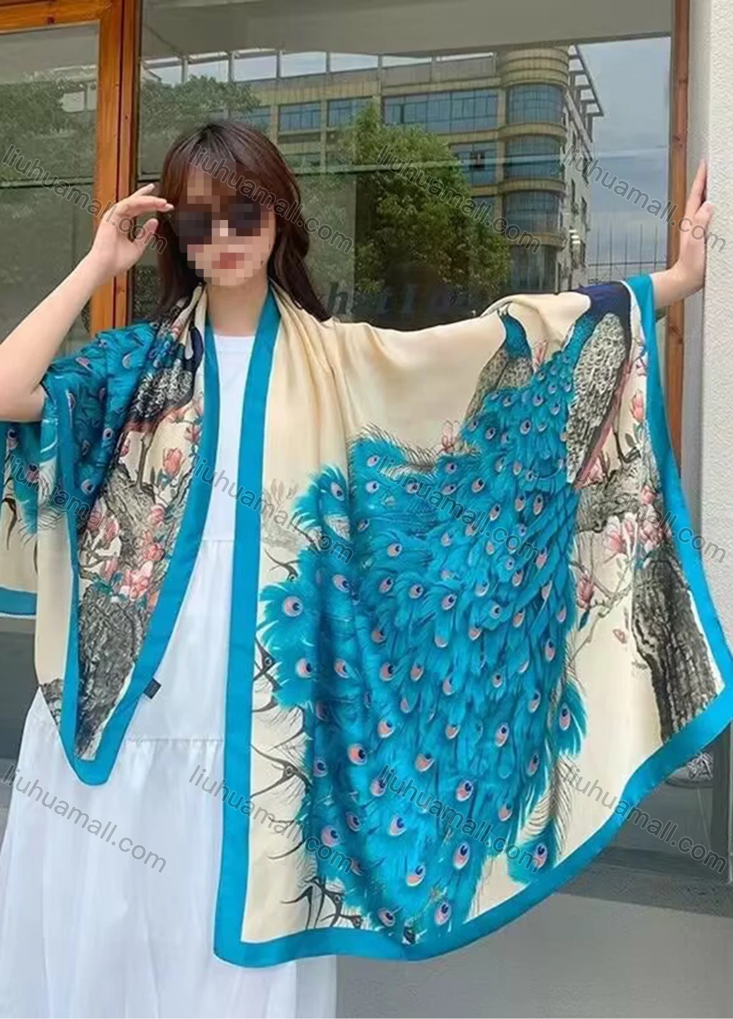 Wholesale Custom Design Chiffon Silk Scarf for Women Shawls Wraps Long Hijabs Luxury Brand Floral Printed Scarf - Liuhuamall