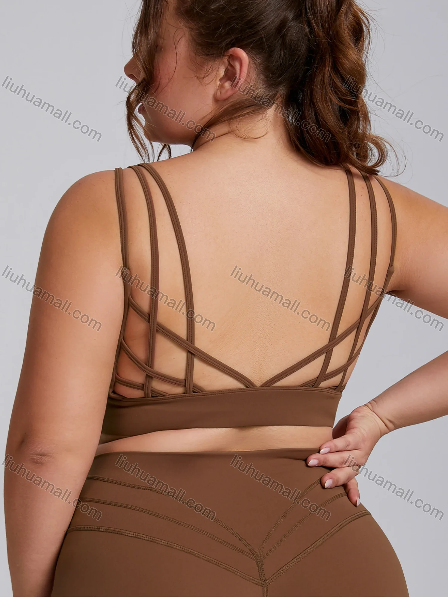 Wholesale Women's Plus Size Yoga Wear Elastic Quick-Drying Running & Fitness Wear Outdoor Training Sortswear Set - Liuhuamall