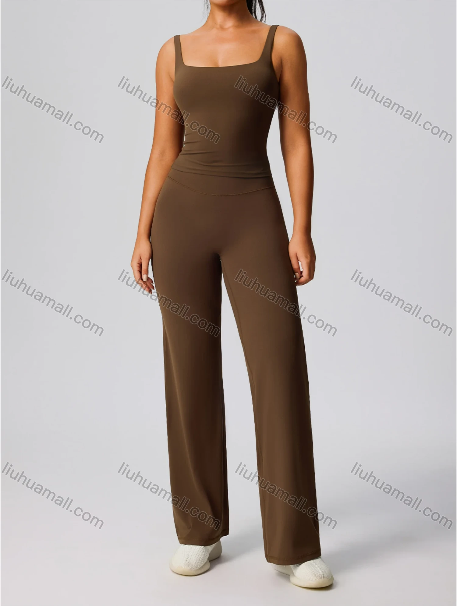 Wholesale Women's Wide-leg Fitness Suit Set Outdoor Running Yoga Slimming 2 Piece Set - Liuhuamall