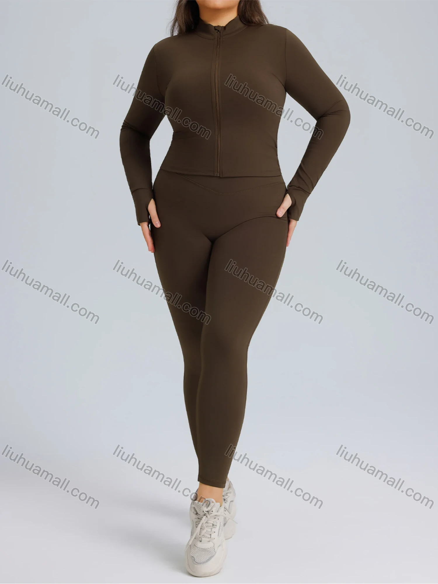 Wholesale Women's Quick-Drying Sportswear High-Elastic Plus Size Yoga Fitness Suit 3-Piece Set - Liuhuamall