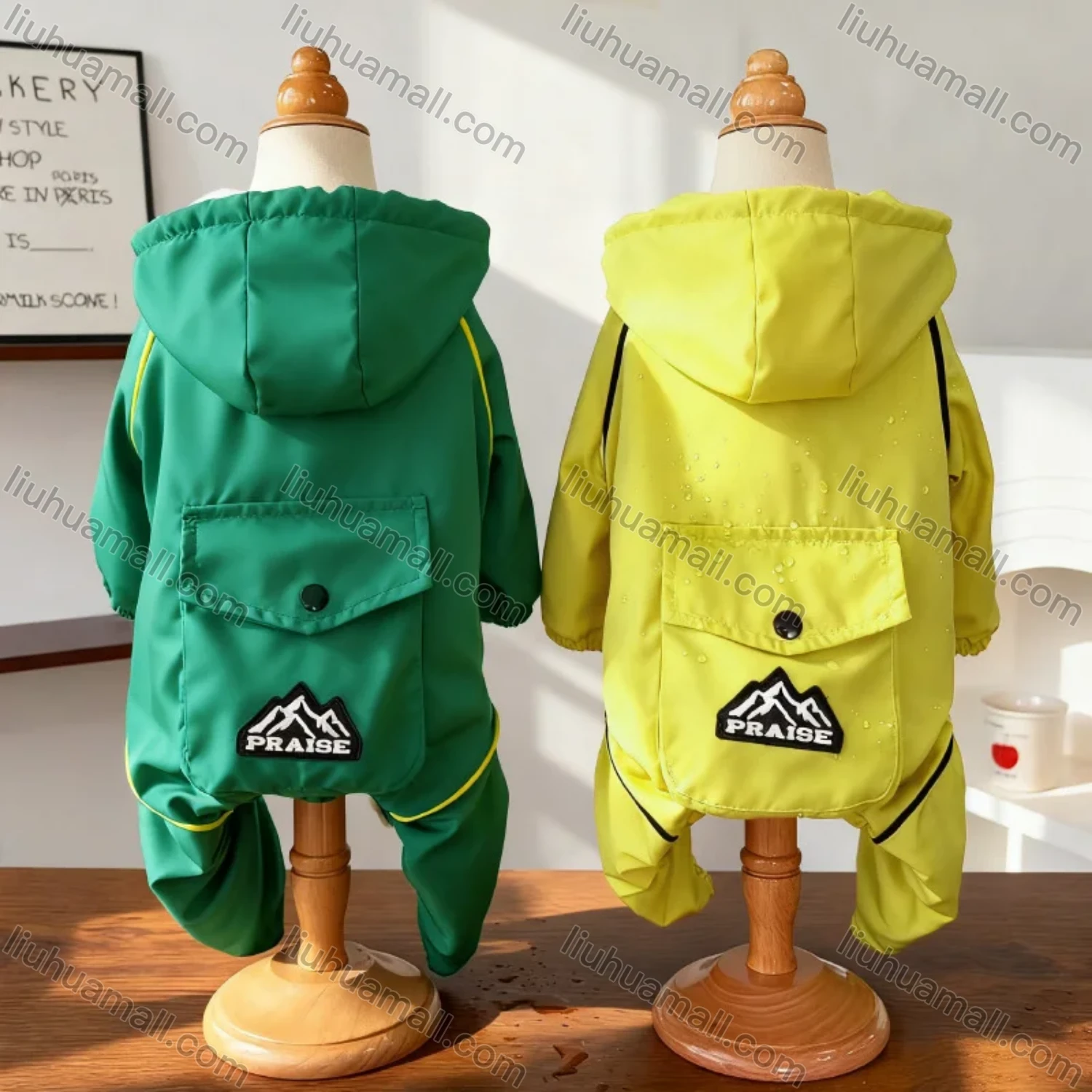 Wholesale Pet Dog Waterproof Weatherproof Fleece Coat Autumn Outdoor Four-legged Coat - Liuhuamall